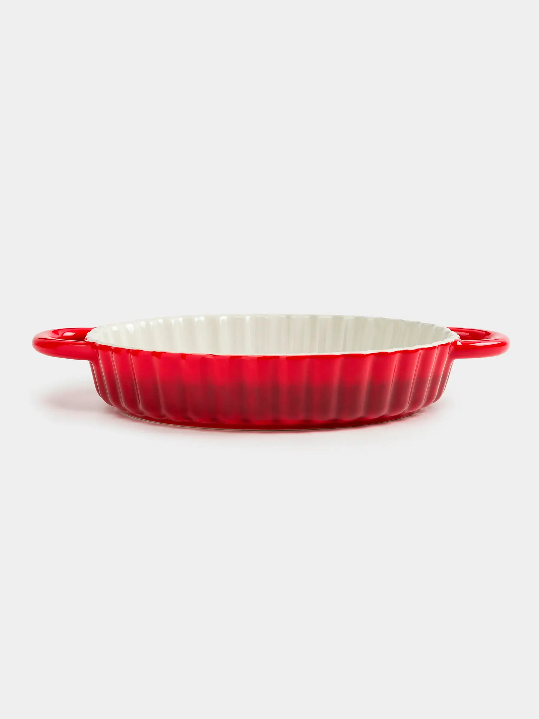 Baking dish, 28 cm, ceramic, round, burgundy, Gradient, Cakes gradient