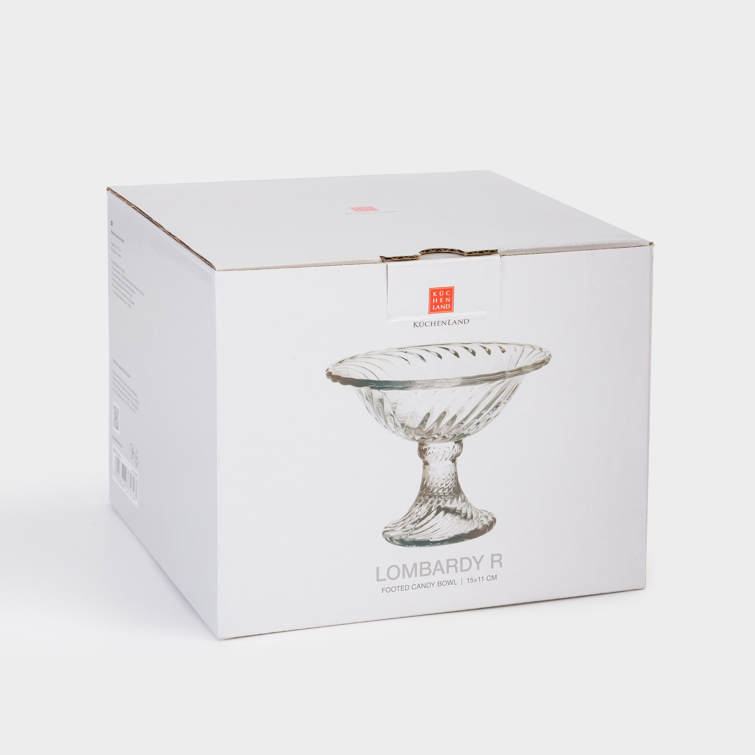 Candy bowl, 15x11 cm, on a leg, glass R, Lombardy R, image-3