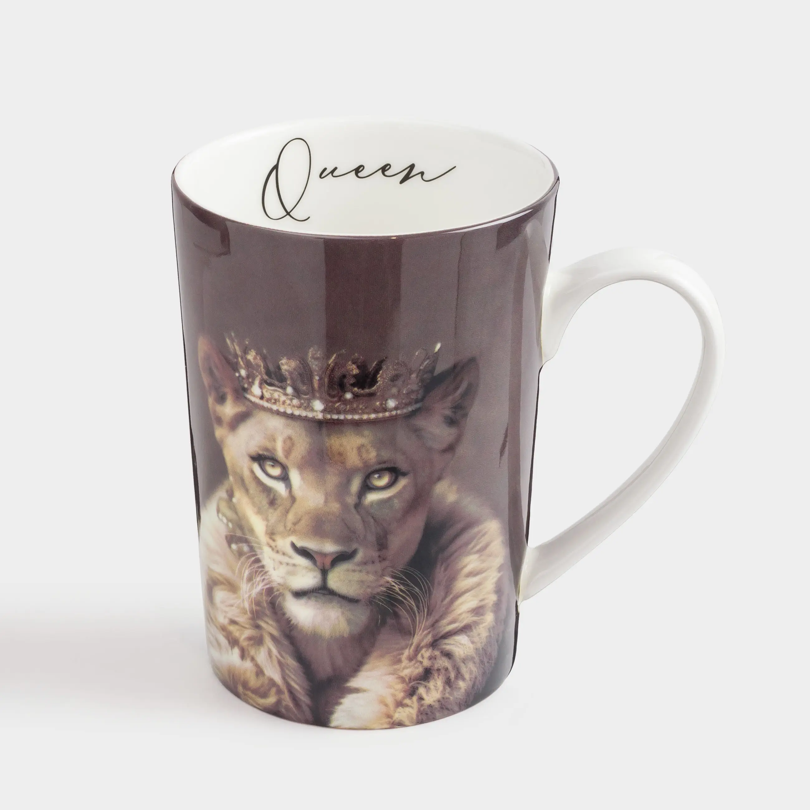 Mug, 450 ml, porcelain F, color, Lioness, Brutal style
