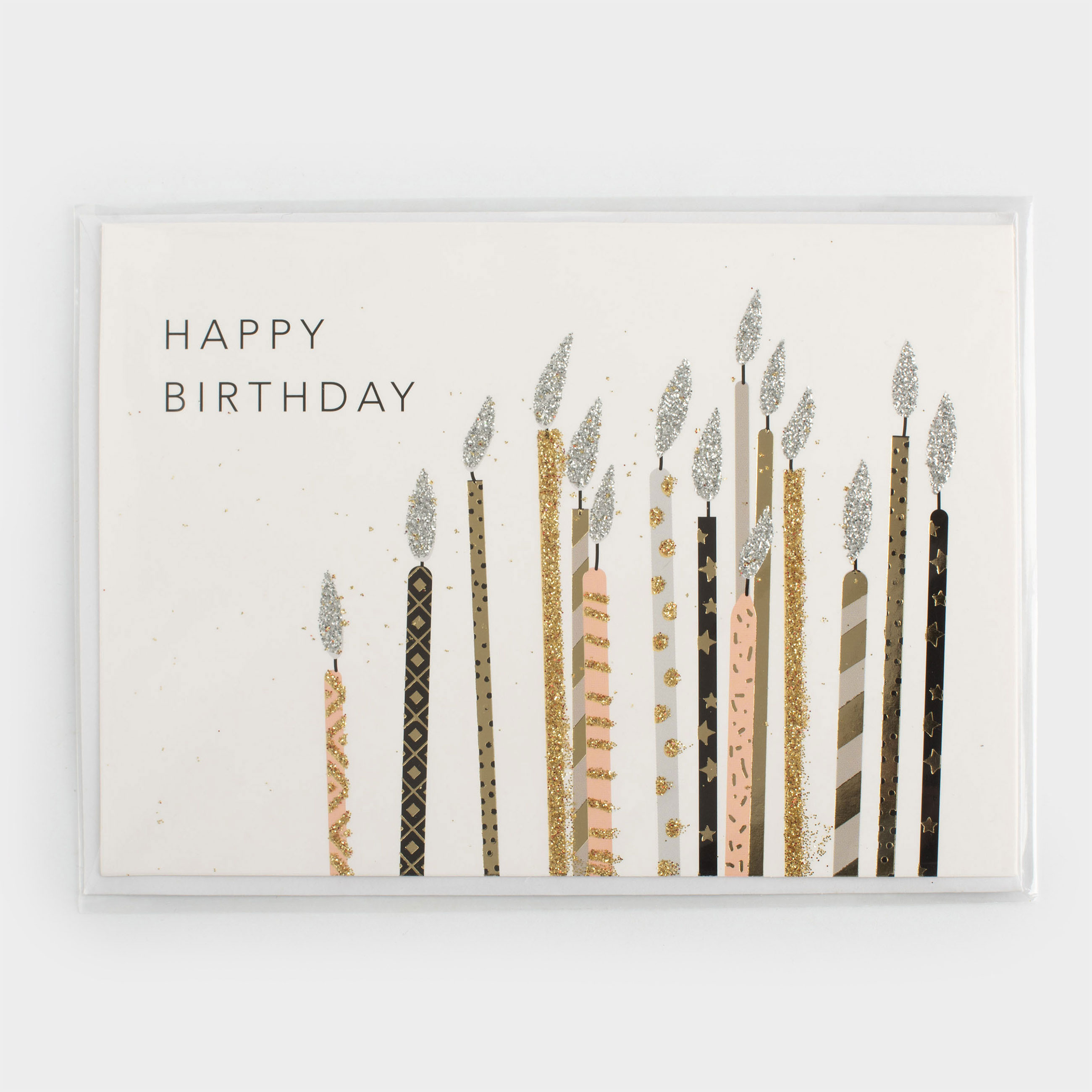 Gift envelope, 12x17 cm, paper, white, Candles, Birthday, image-4