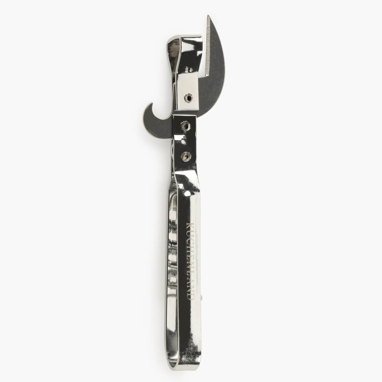 Bottle and can opener, 13 cm, with corkscrew, metal, Classic