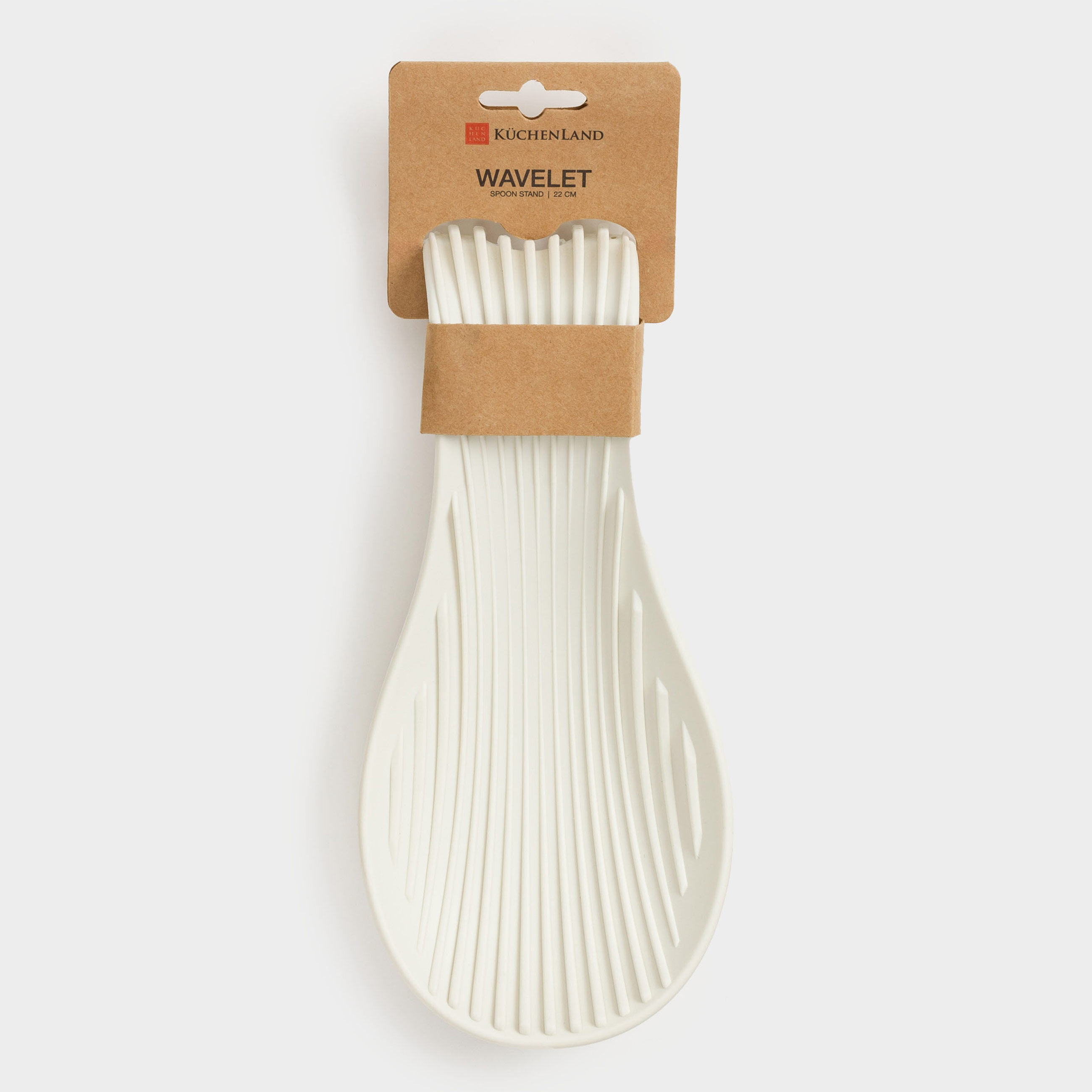 Spoon stand, 22 cm, silicone, beige, Wavelet, image-9