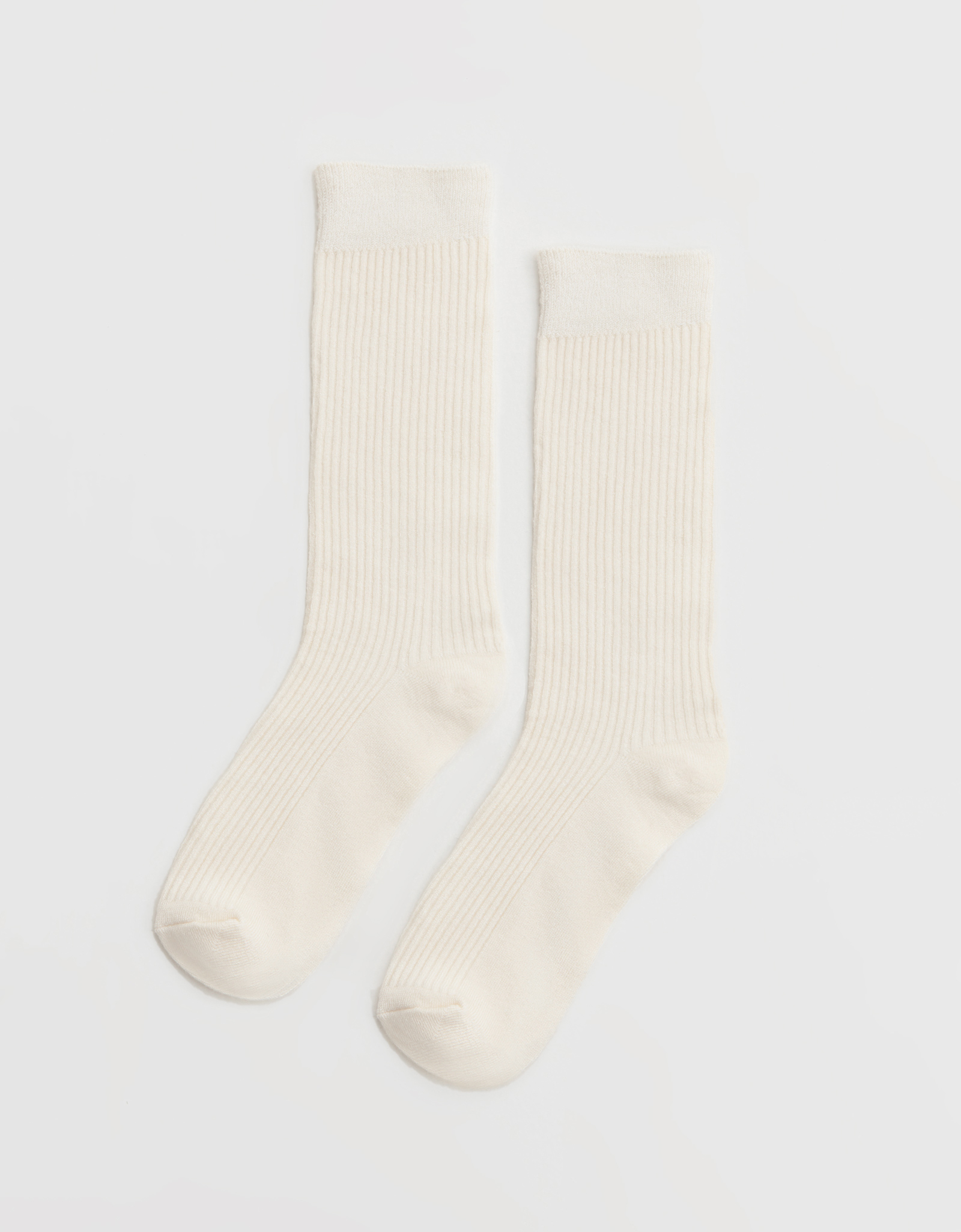 Women's socks, size 36-38, ribbed, bamboo / polyester, milk, Heddy