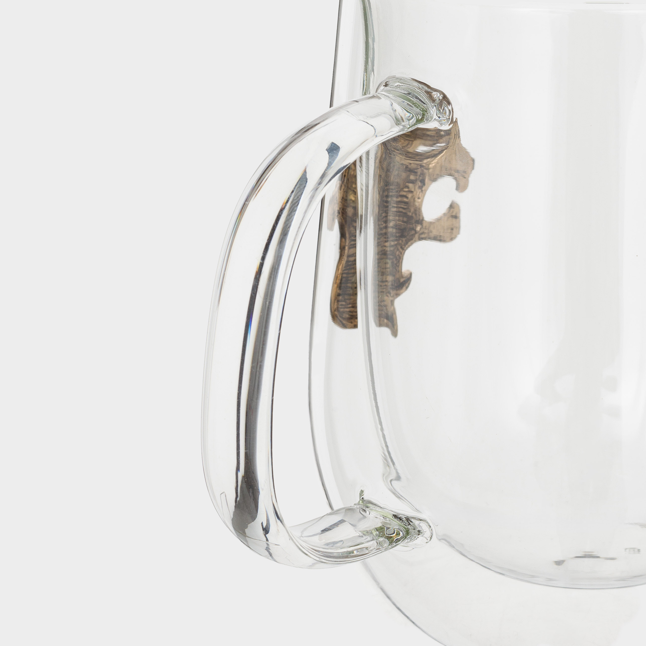 Mug, 350 ml, glass B, gold, Lion, Air zodiac, image-3