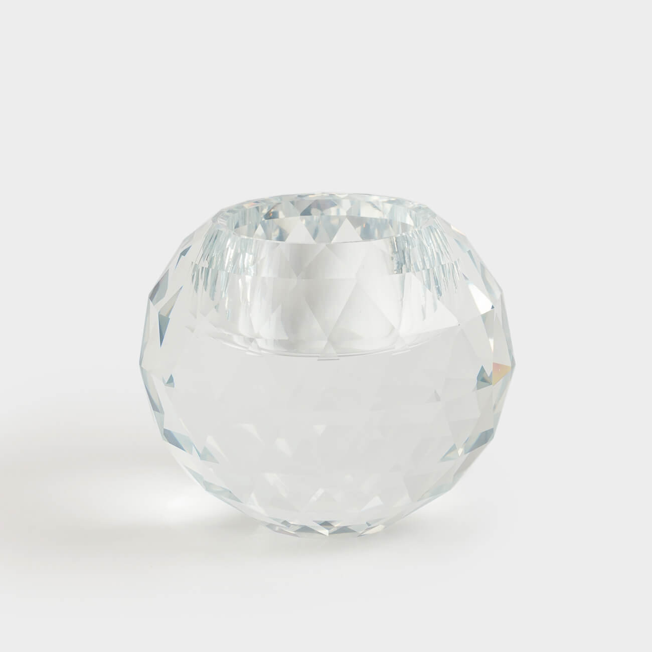 Candlestick, 7 cm, for tea candle, glass, Sphere, Lux crystal
