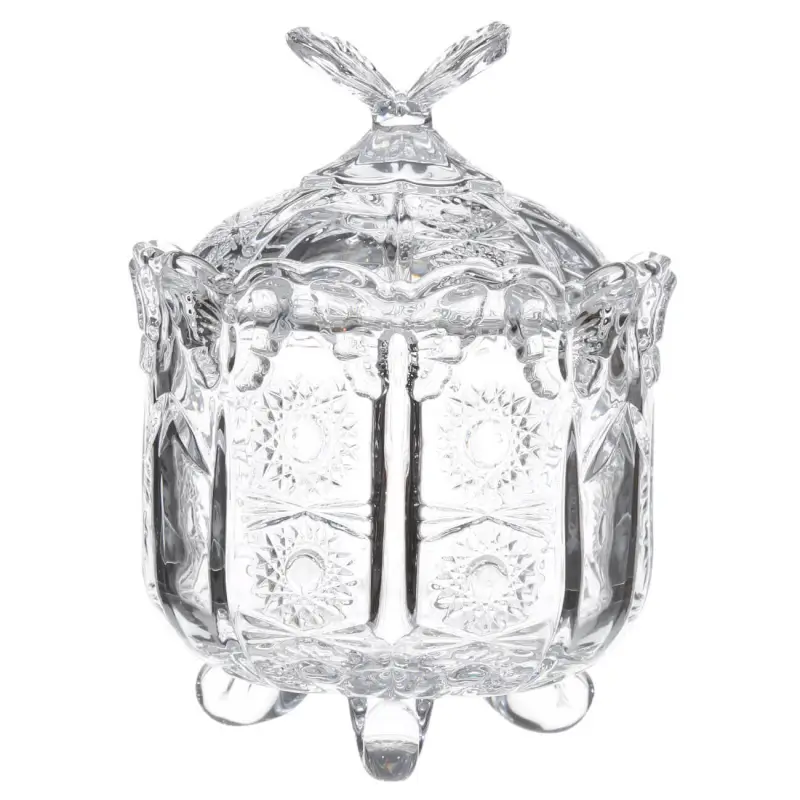 Candy bowl, 10x14 cm, with lid, glass R, Butterfly, Butterfly