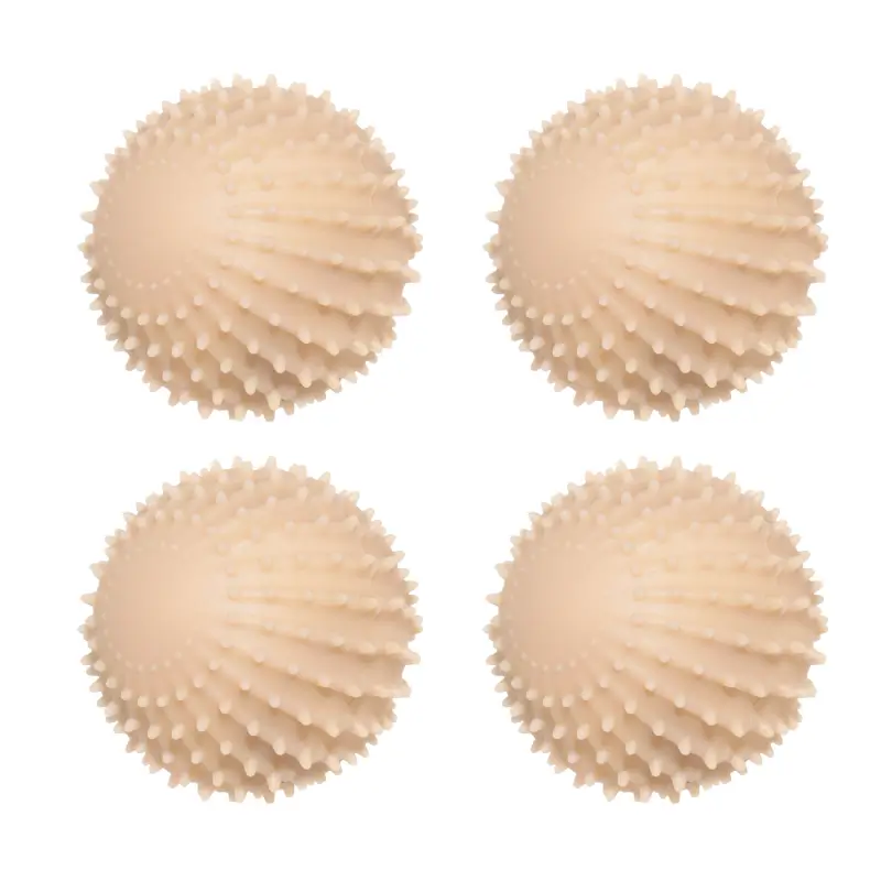 Washing ball, 6 cm, 4 pcs, PVC, beige, Circle, Washing ball ,image-0