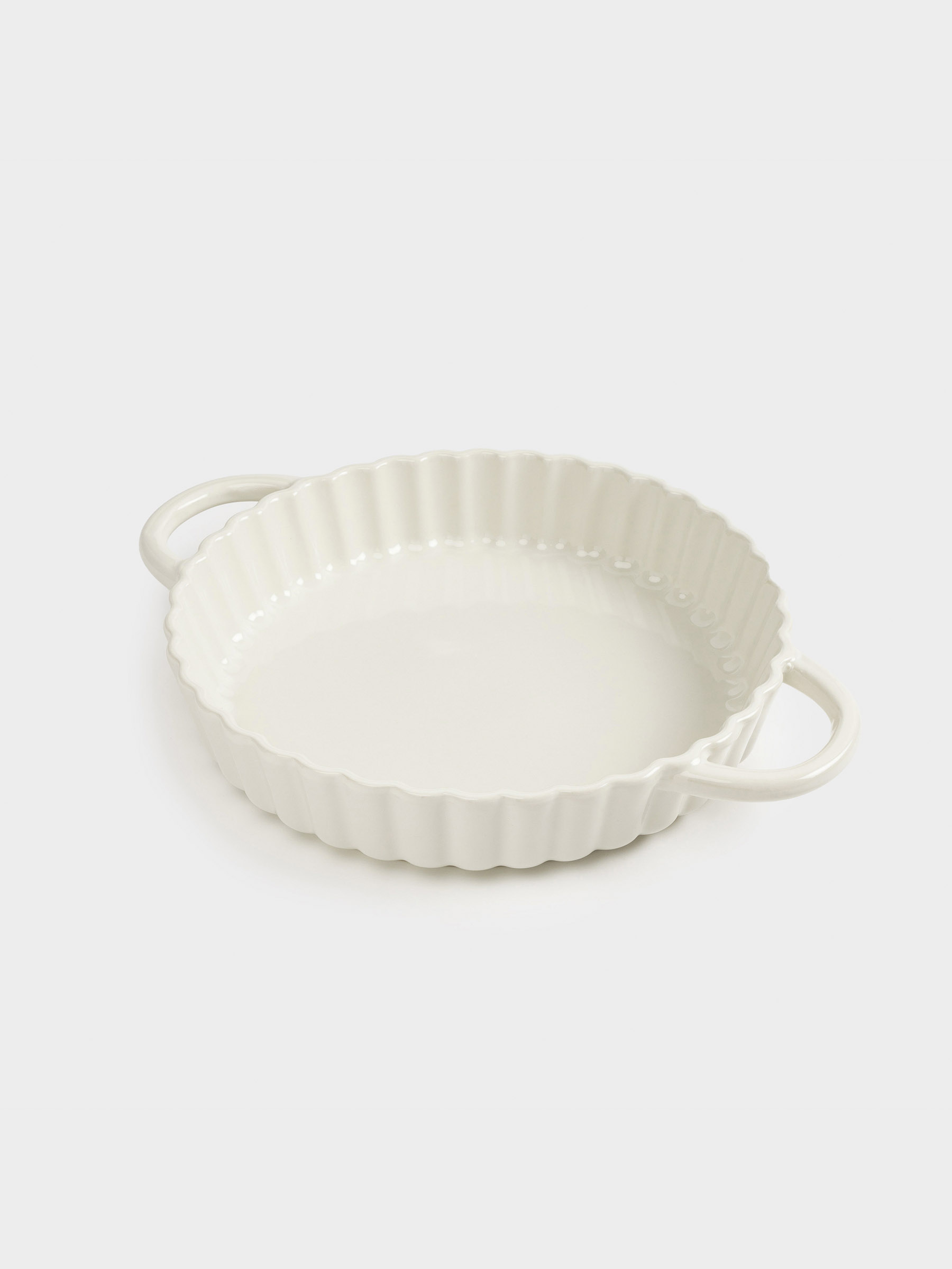 Baking dish, 22 cm, ceramic, round, milky, Cakes ivory, image-5