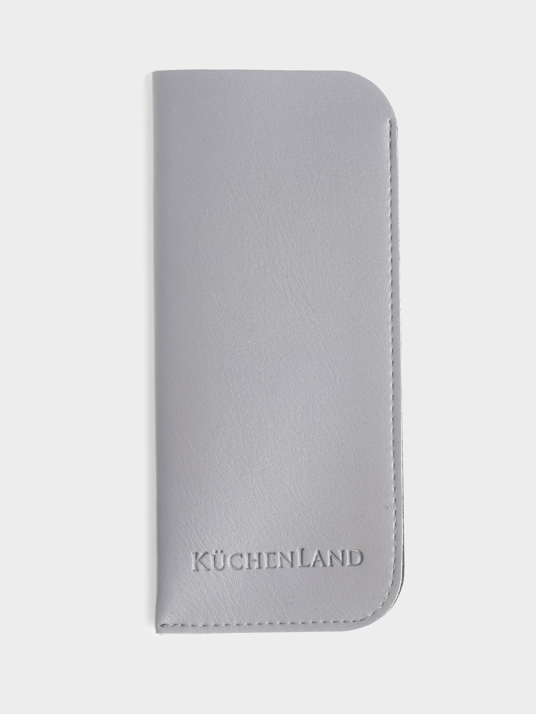 Eyeglass case, 18x8 cm, polyurethane, light grey, Rock