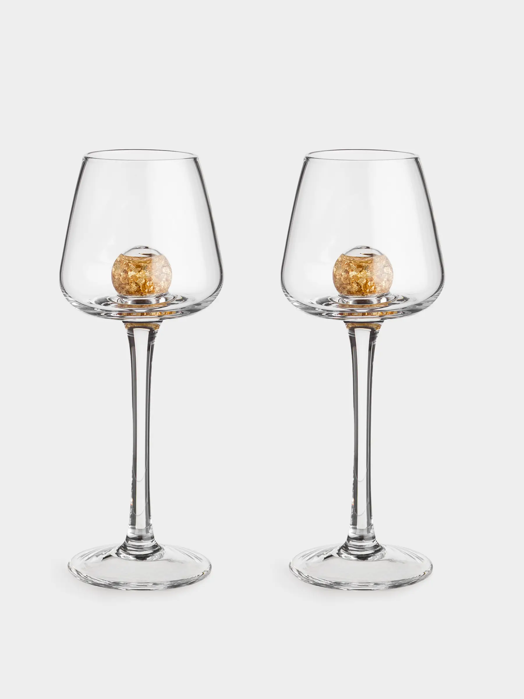 Drinking glass, 50 ml, 2 pcs, crystal glass, Amber ball, Sorento, image-0