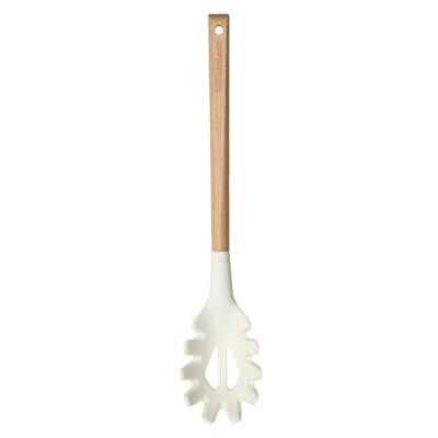 Spaghetti spoon, 32 cm, silicone / wood, beige, Provence ,image-0