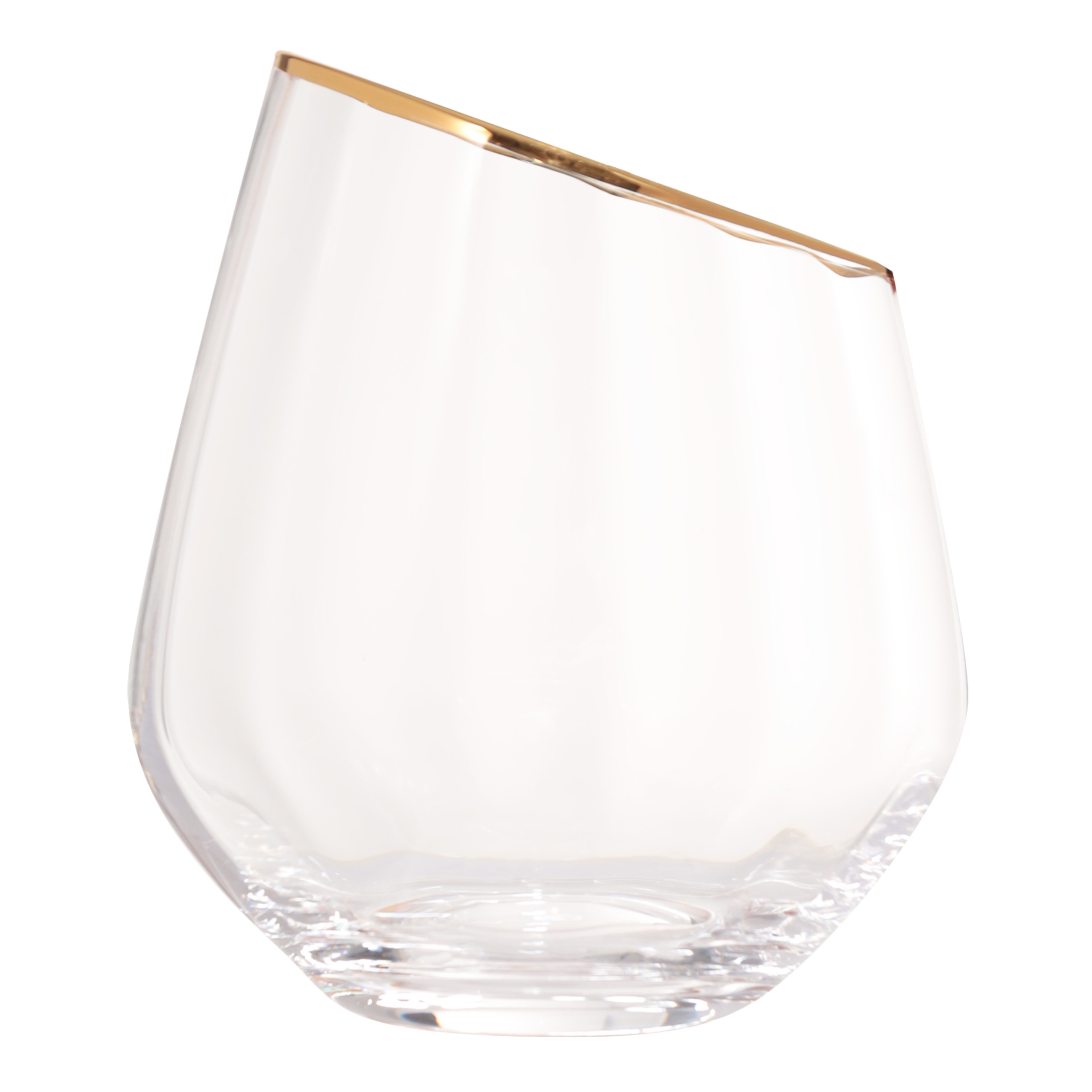 Glass, 11 cm, 350 ml, 2 pcs, glass, with golden edging, Charm R gold, image-1