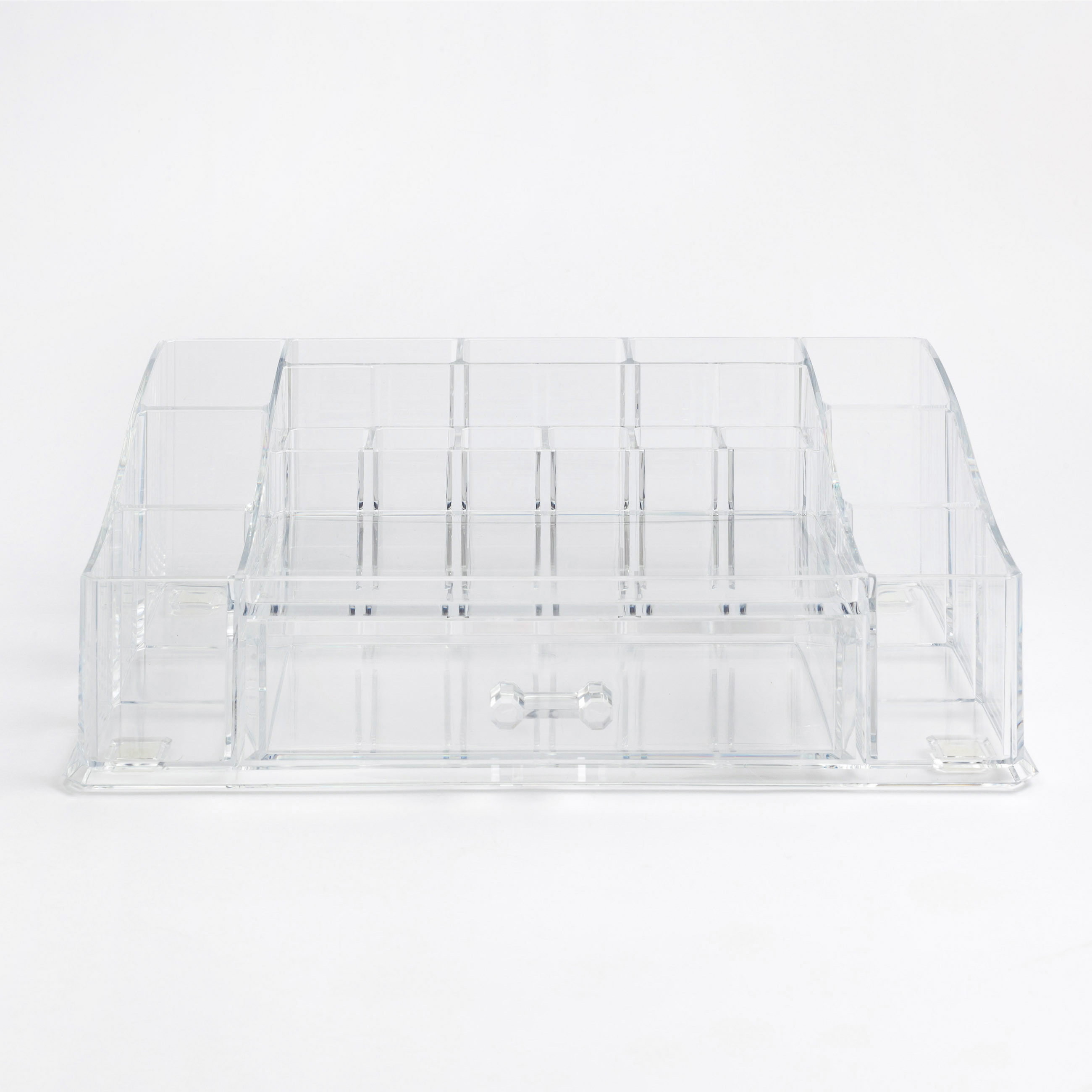 Organizer for cosmetics, 28x9 cm, 16 units, with drawer, plastic, Basic