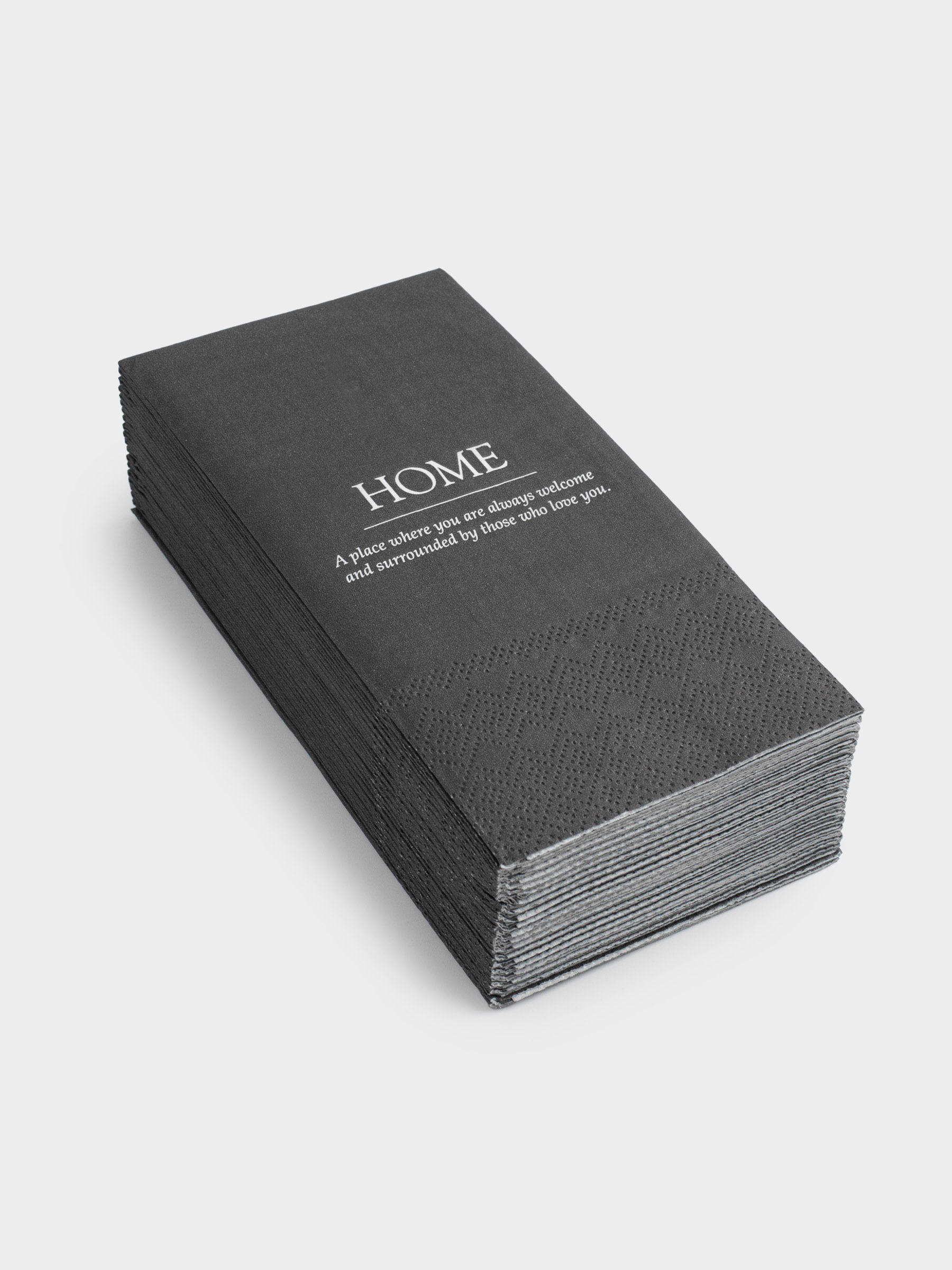 Paper napkins, 33x33 cm, 20 pcs, rectangular, black, Home, Course