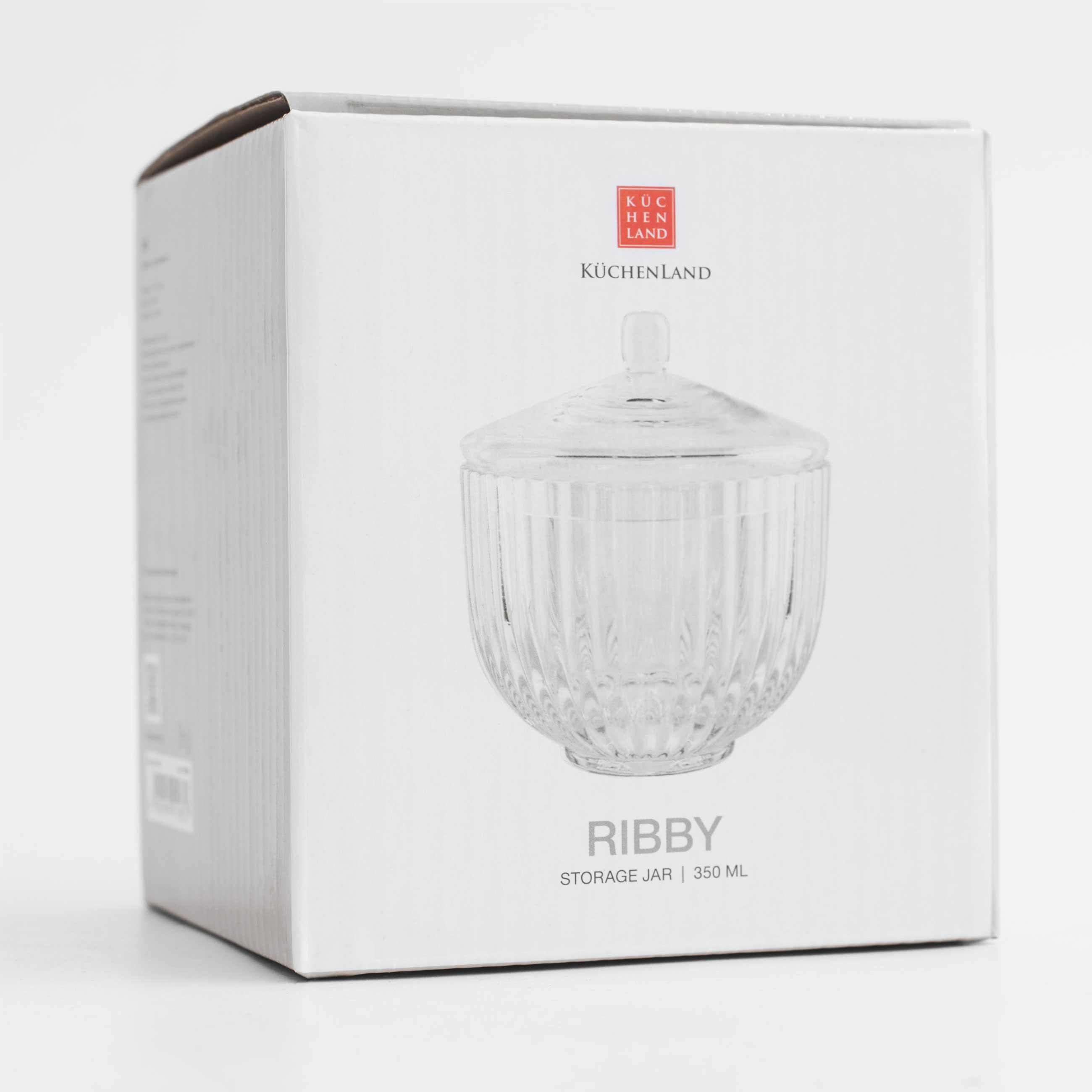 Storage container, 10x13 cm, 330 ml, glass R, Ribby