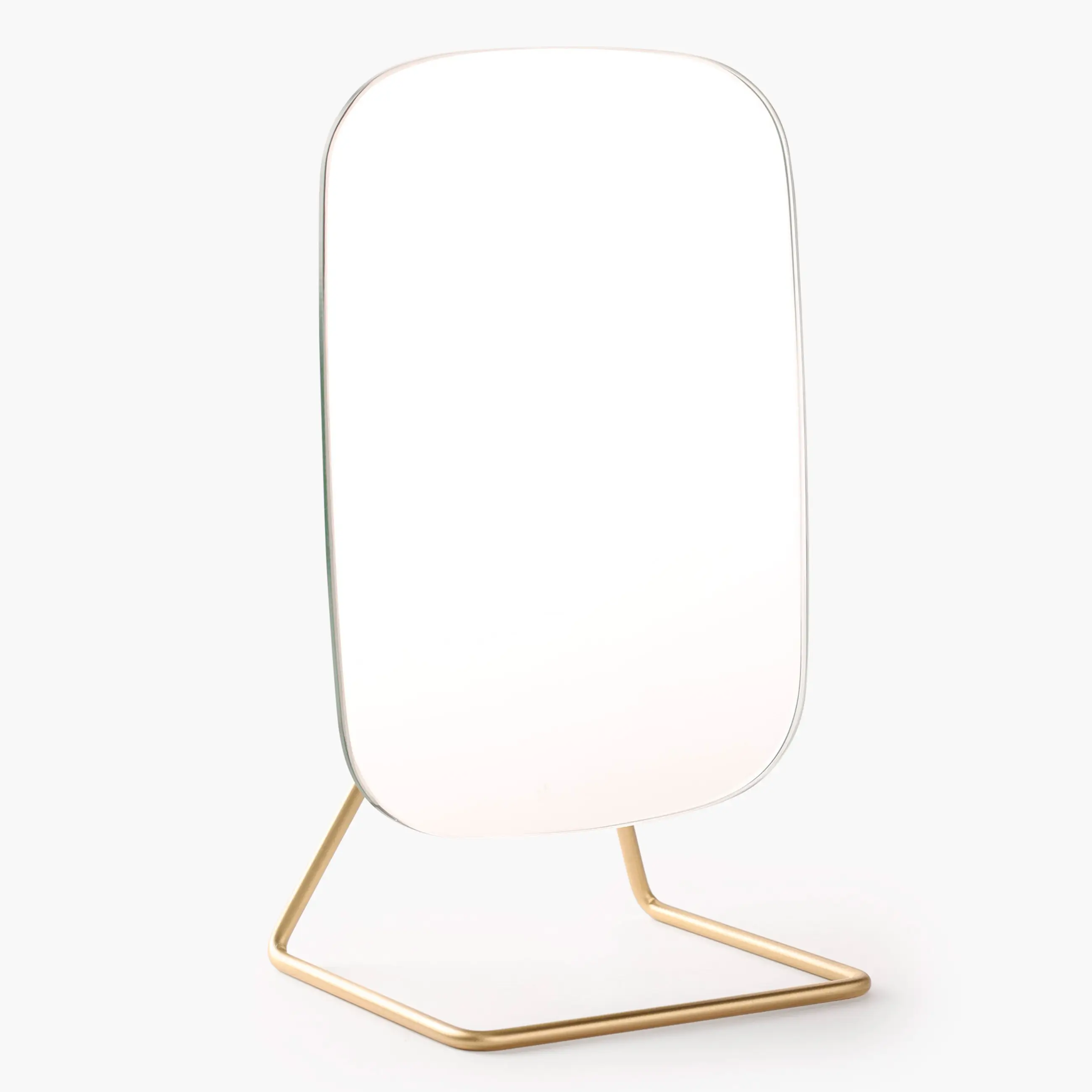 Table mirror, 25 cm, rotating, metal, rectangular, golden, Trend, image-0