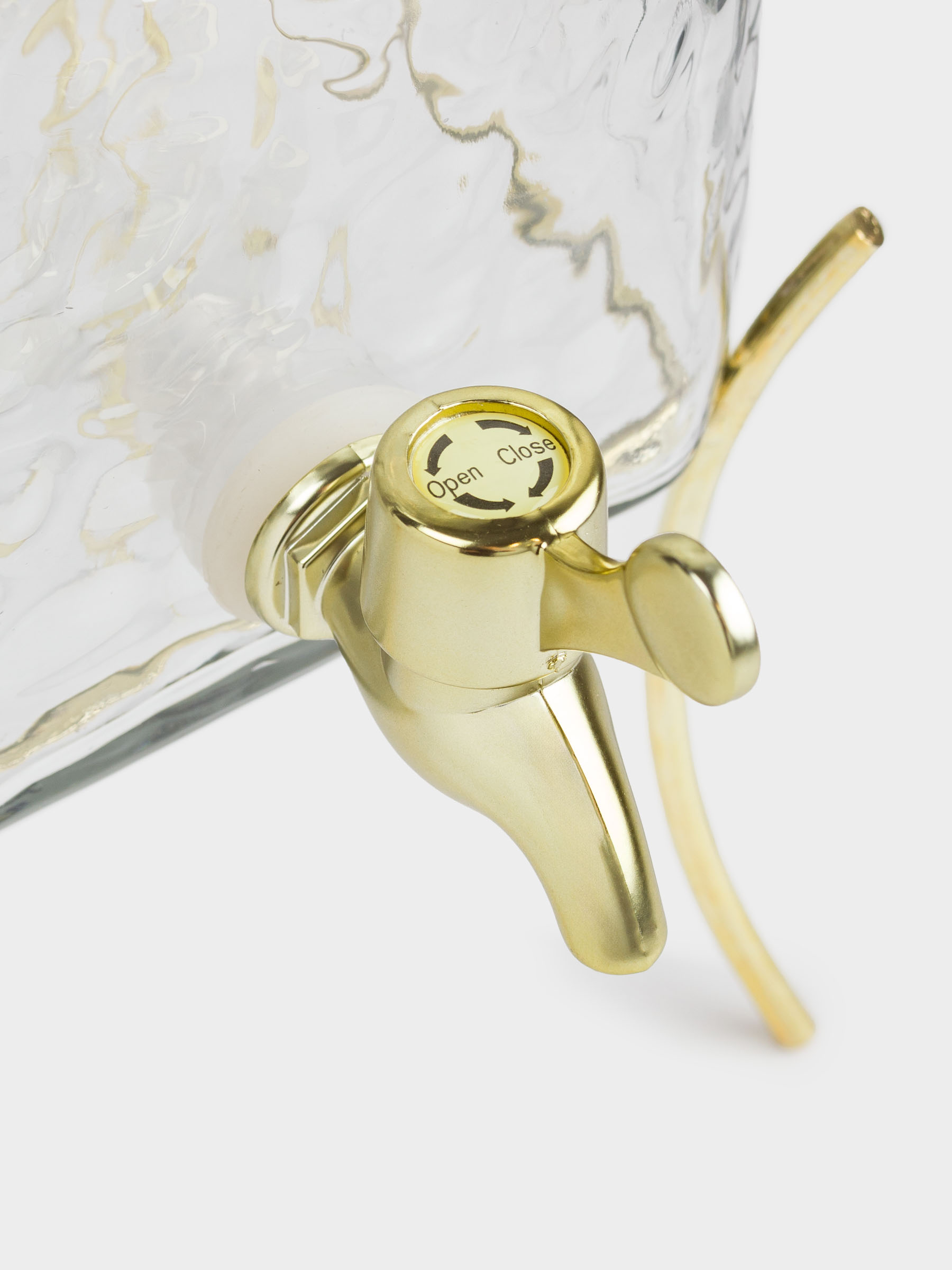 Beverage dispenser, 3,2 l, on stand, glass R / metal, golden, Loft gold, image-5