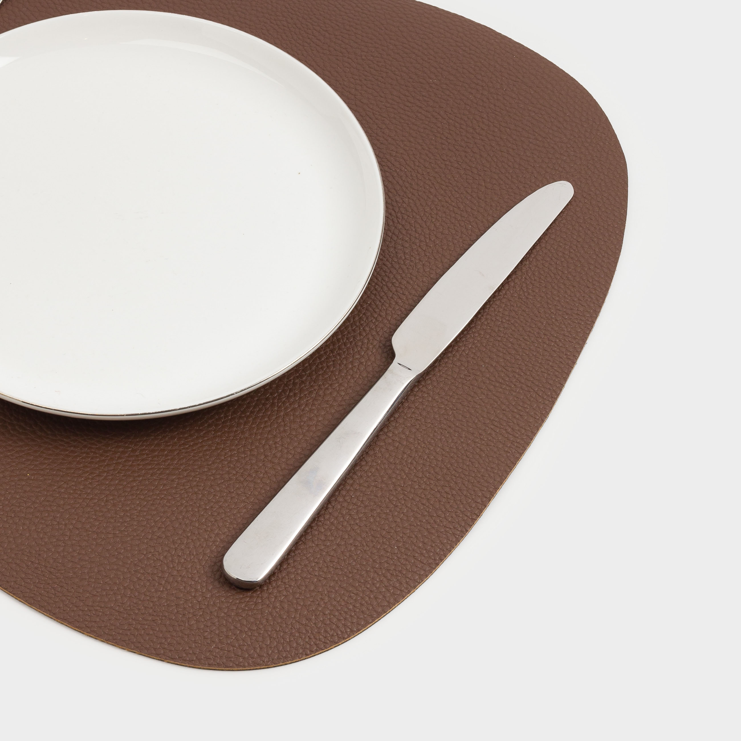 Placemats, 32x40 cm, polyurethane, curly, brown, Rock