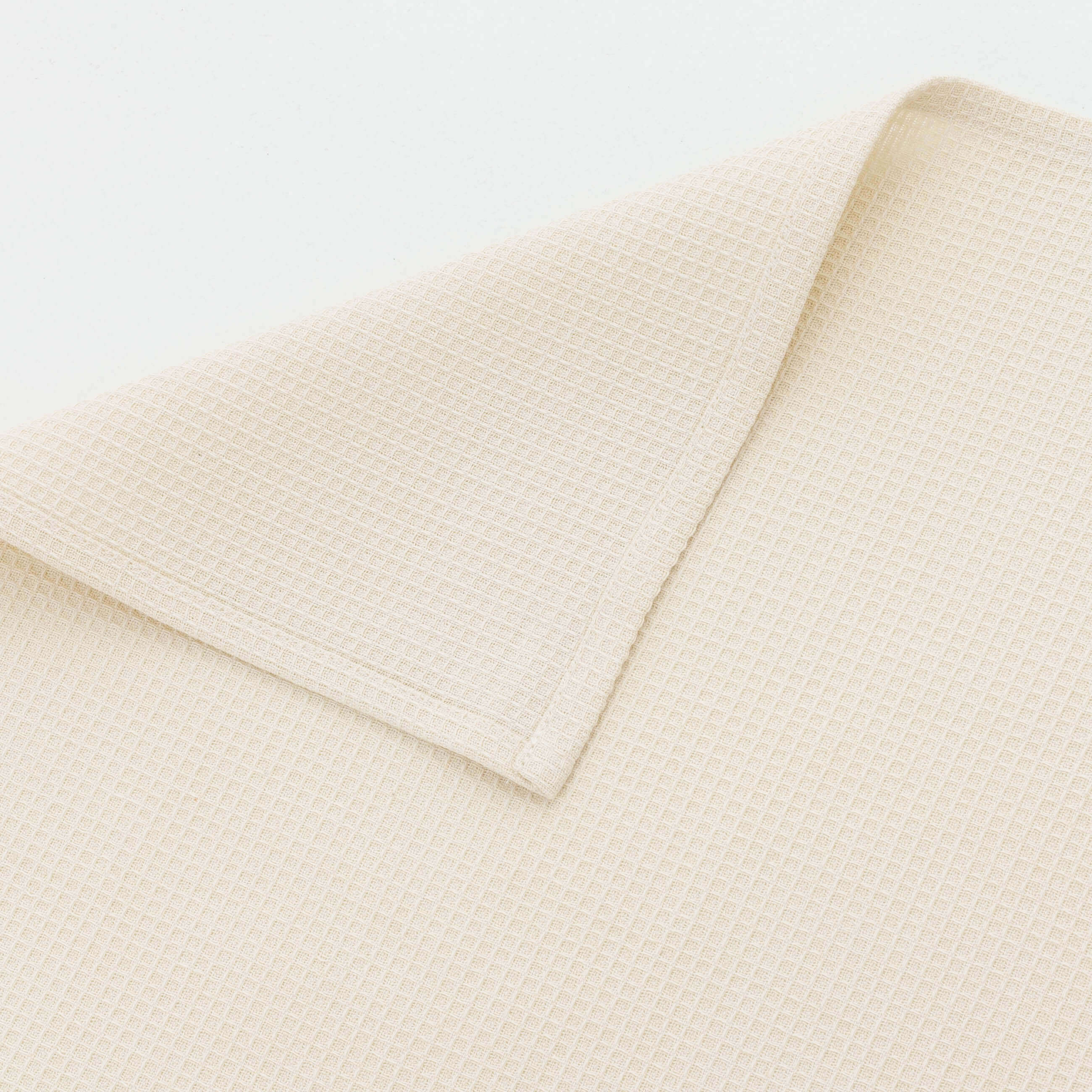 Kitchen towel, 40x60 cm, 3 pcs, cotton, menthol/brown / beige, Waffle