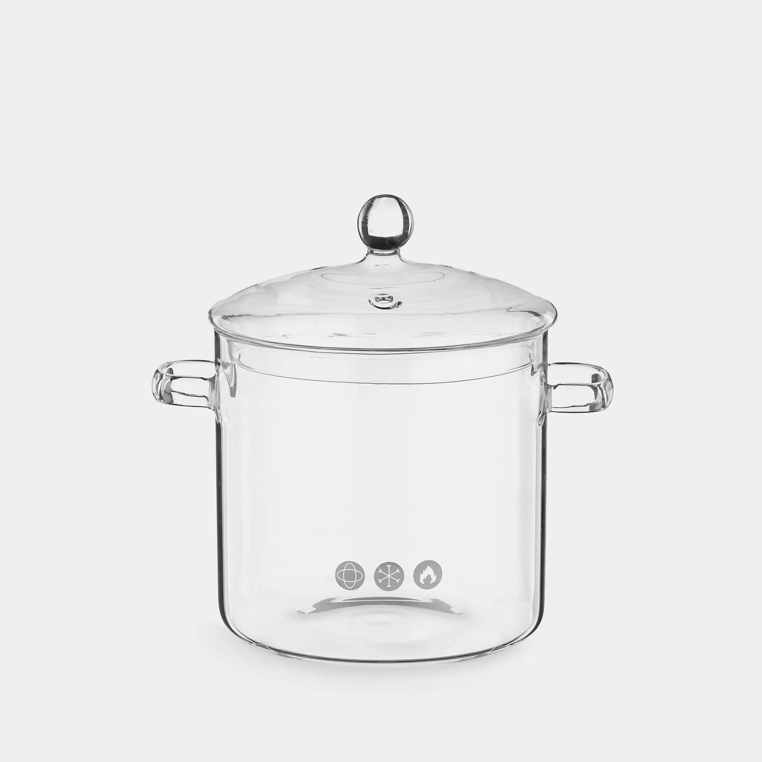 Pot, 2,5 l, with lid, glass B, Clear
