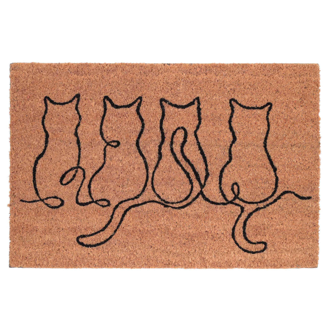 Door mat, 40x60 cm, coconut / PVC, brown, Cats, Cat