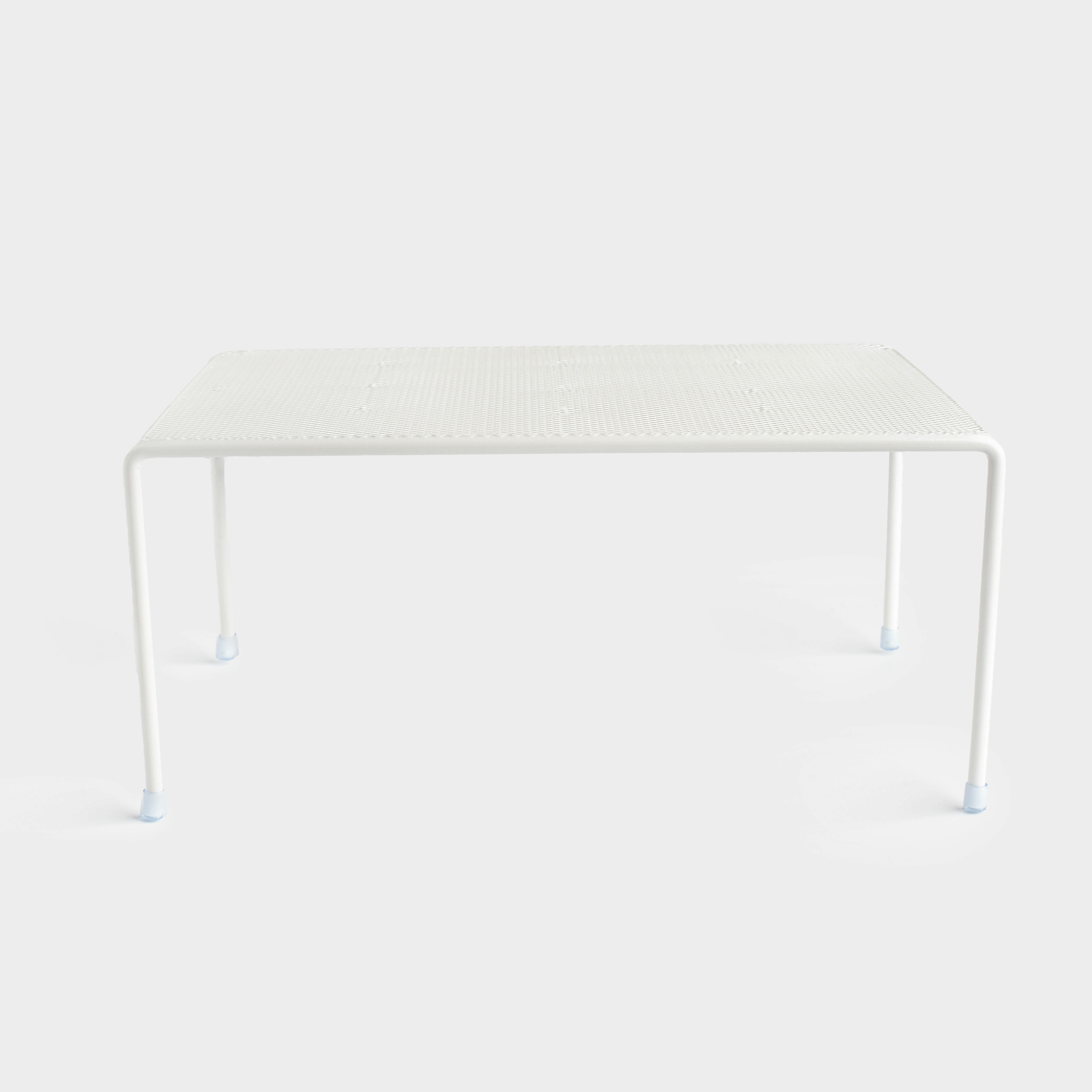 Shelf organizer for the cabinet, 30x23 cm, metal, milky, Grid, Method, image-0