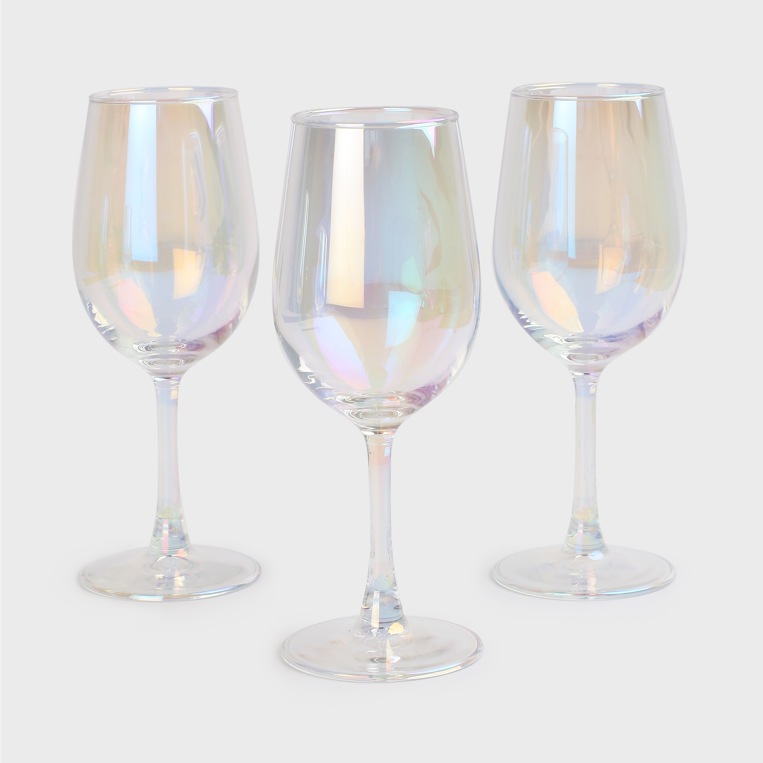 White wine glass, 320 ml, 6 pcs, glass, mother of pearl, Floyd polar, image-0
