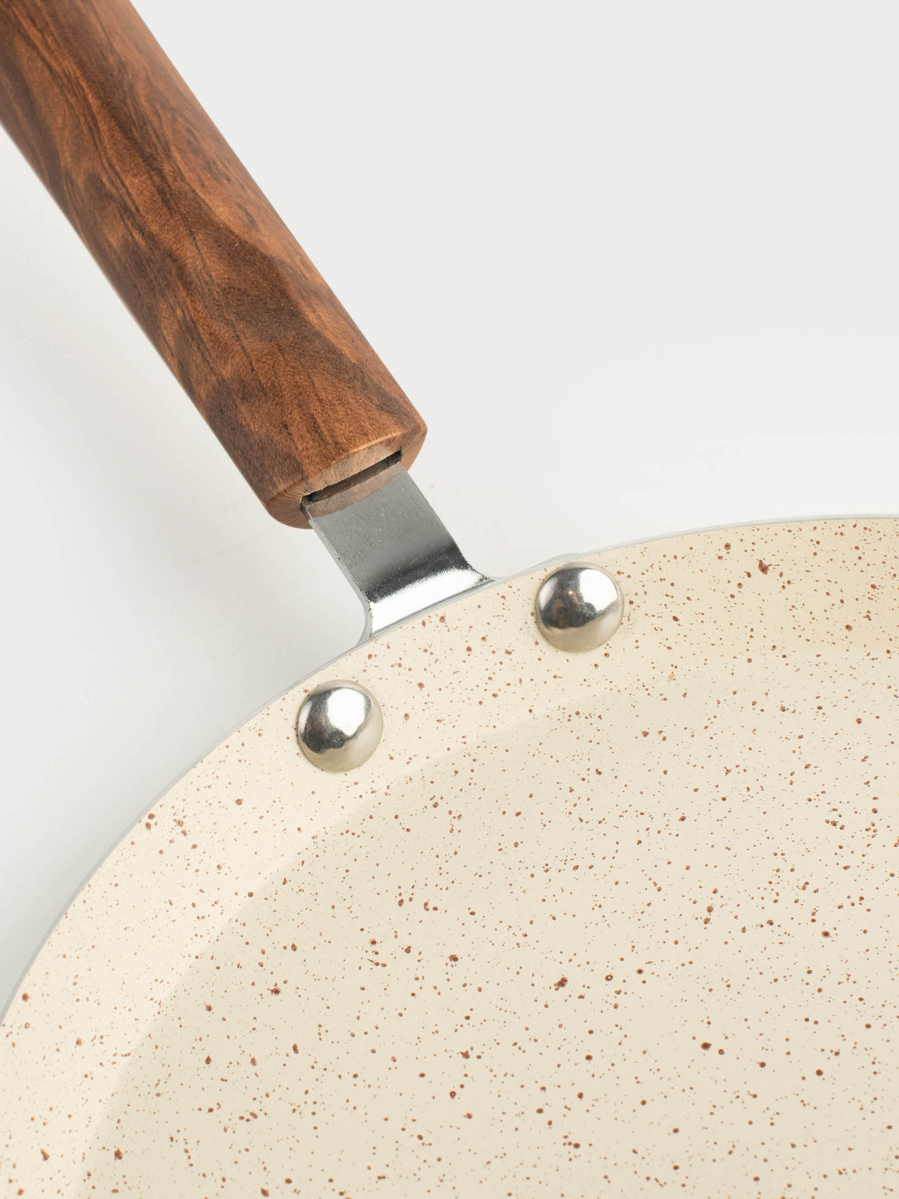 Pancake pan, 22 cm, coated, with spatula, metal / wood, cream, Crepe, image-3