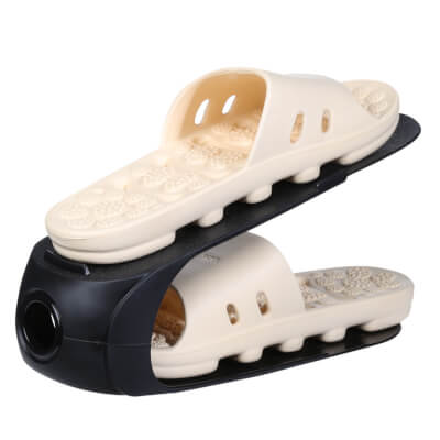 Organizer stand for women's shoes, 26 cm, plastic, black, Compact ,image-0