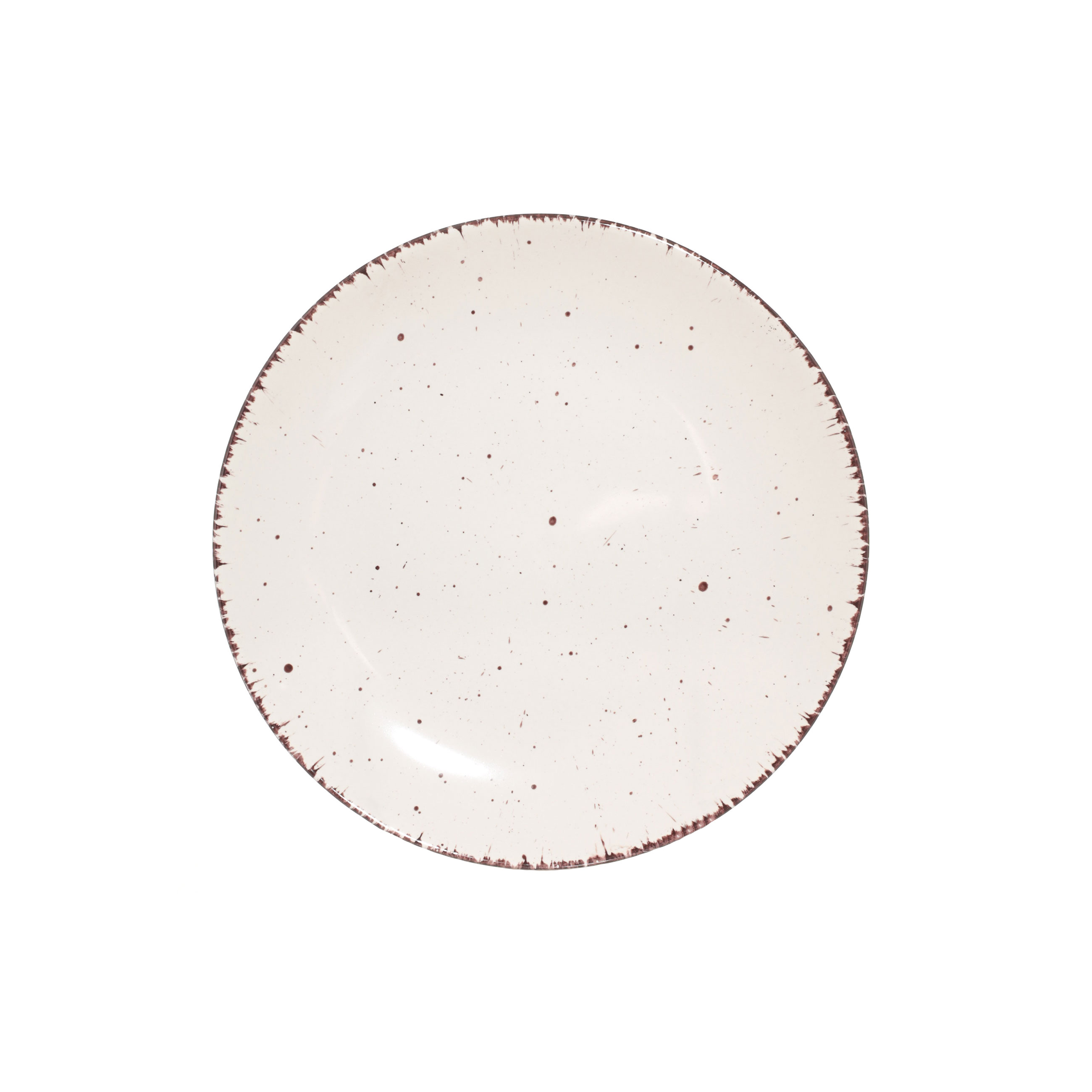 Snack plate, 21 cm, 2 pieces, ceramic, beige, speckled, Speckled