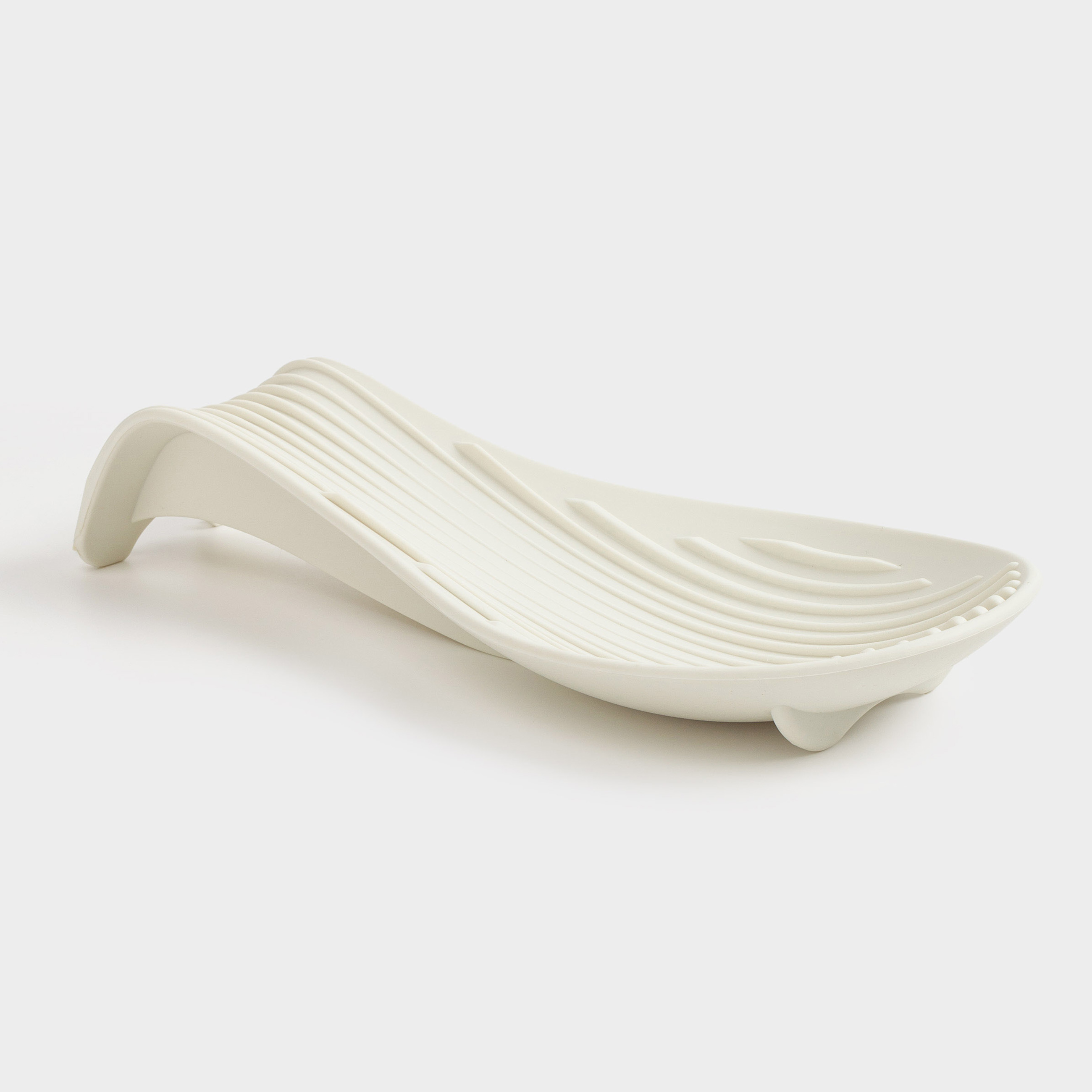 Spoon stand, 22 cm, silicone, beige, Wavelet, image-2