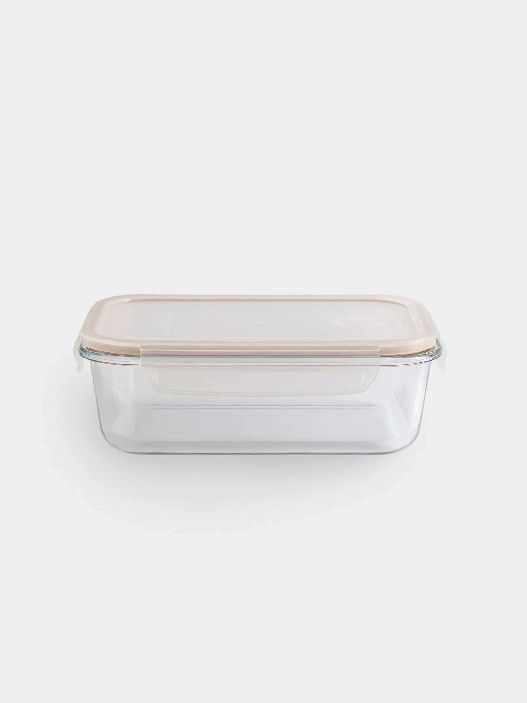 Container, 1.5 l, with clips, with valve, glass T, rectangular, Soft kitchen