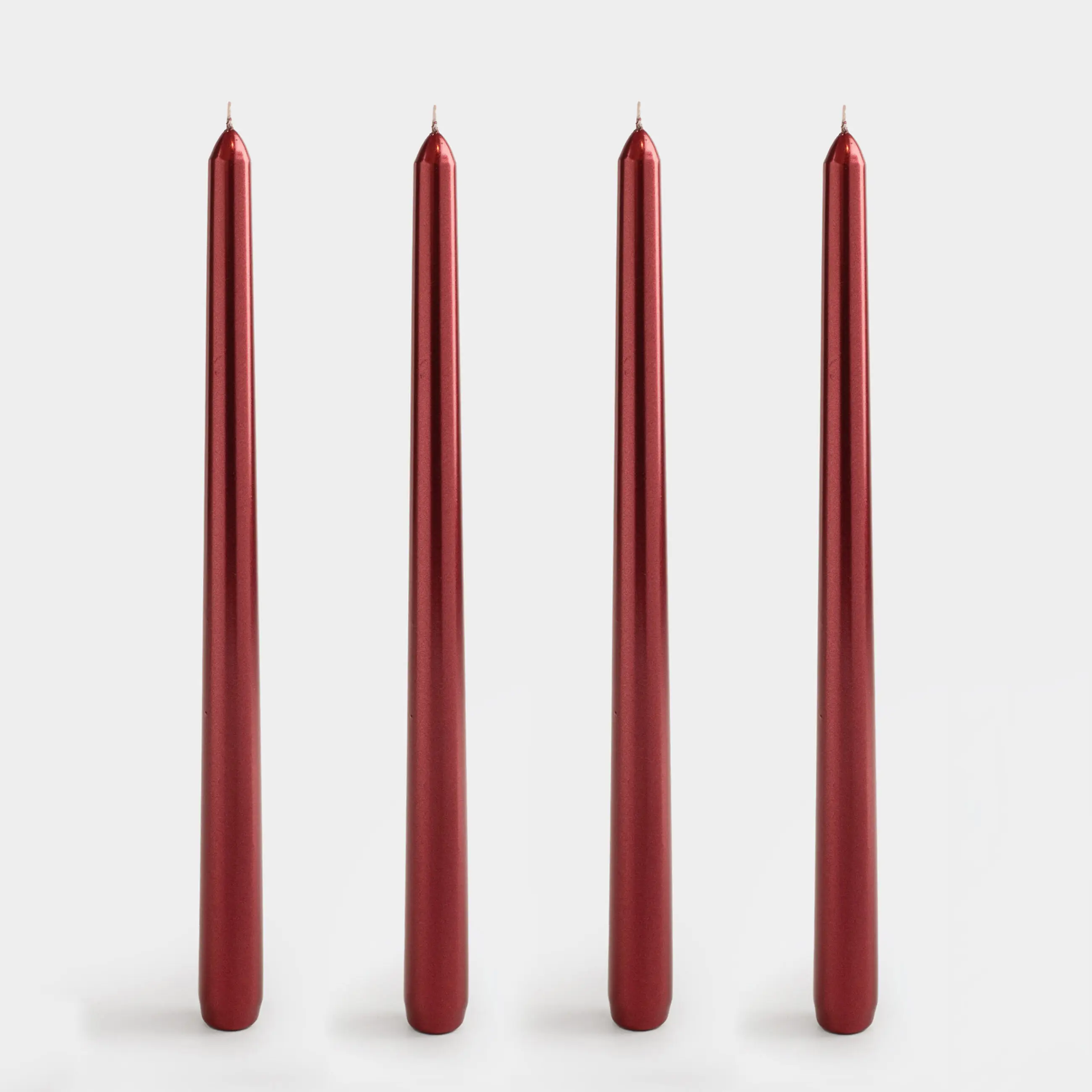 Candle, 25 cm, 4 pcs, thin, red, Vivid candle