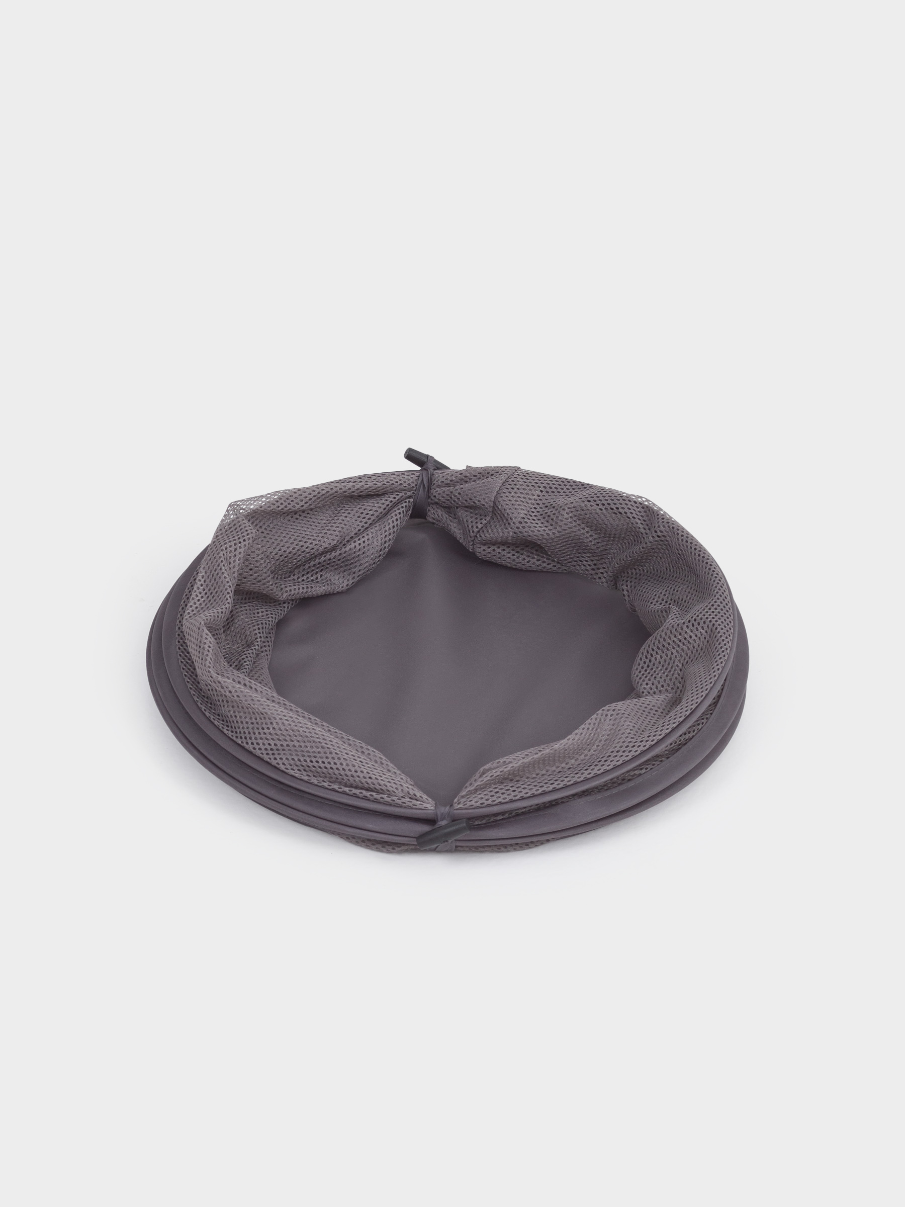 Laundry basket, 46x34 cm, folding, polyester / steel, round, black, Safety, image-3