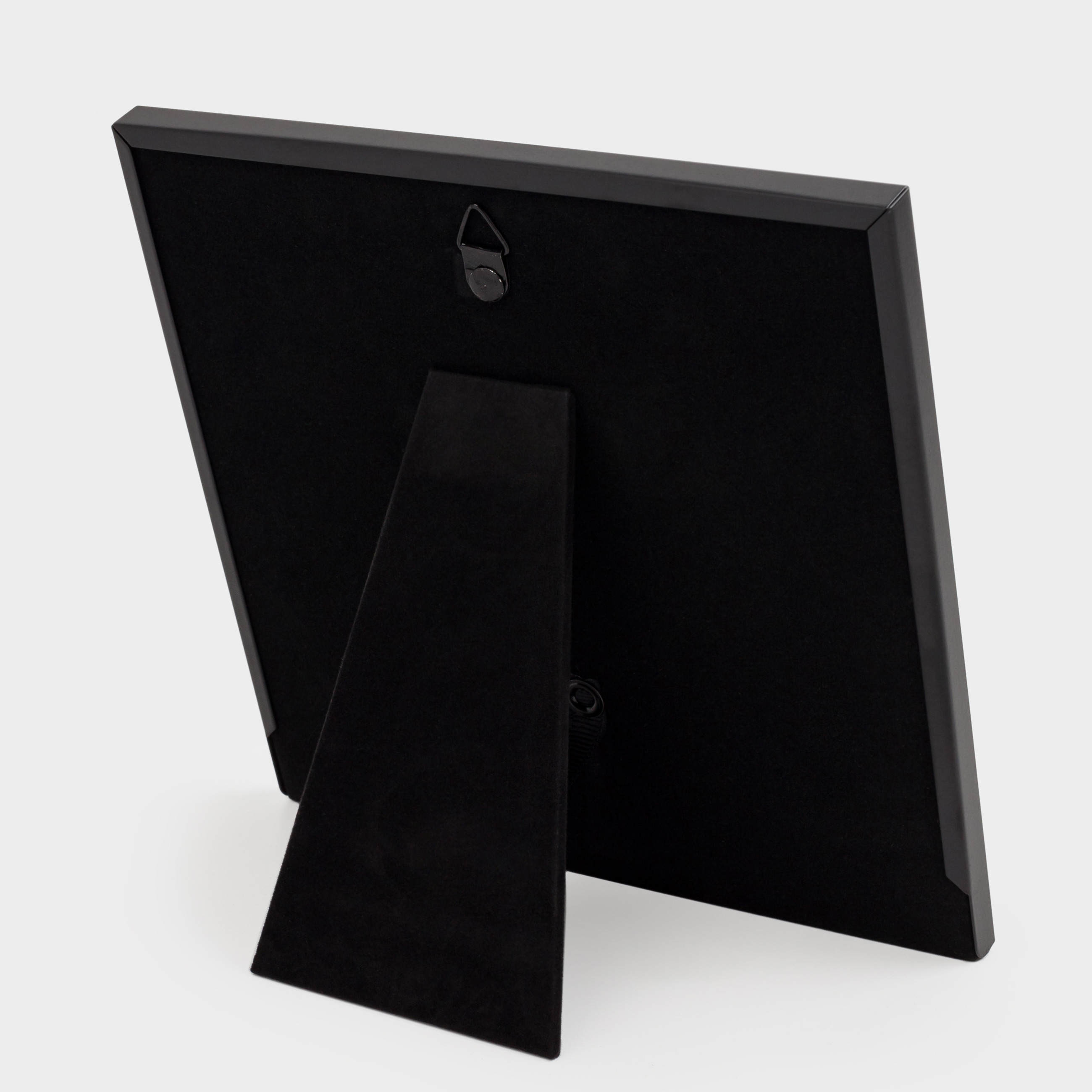 Photo frame, 18x18 cm, with passepartout, metal / glass, Black, Frames