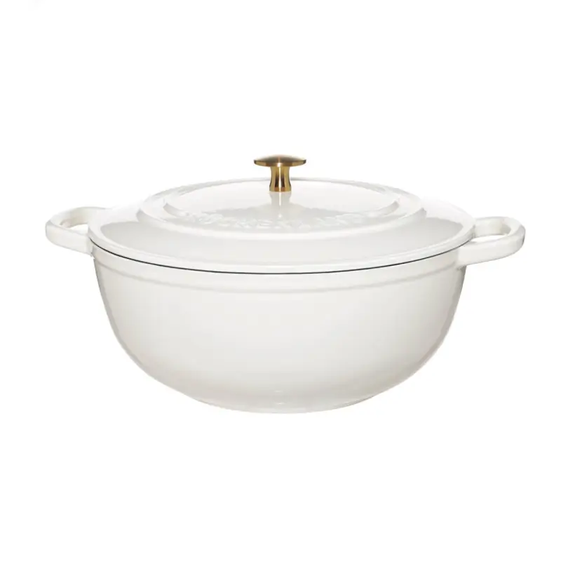 Cauldron, 25 cm, 3.5 l, with lid, cast iron, milk, Light kitchen