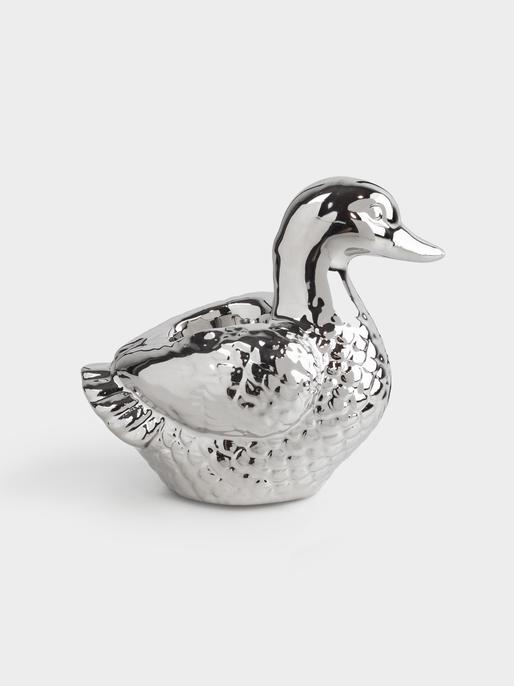 Toothpick stand, 10 cm, ceramic, silver, Duck, Harmony, image-0