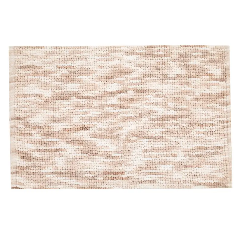 Mat, 50x80 cm, cotton, beige-brown, Bubbles