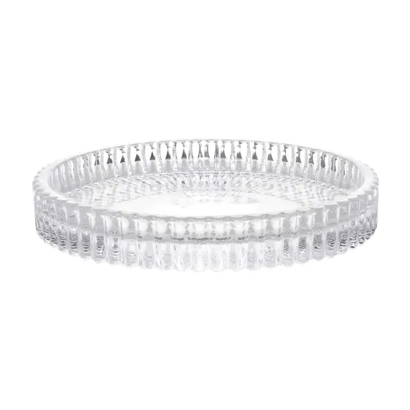 Candle holder, 9 cm, for cylindrical candle, glass, Ribby ,image-0