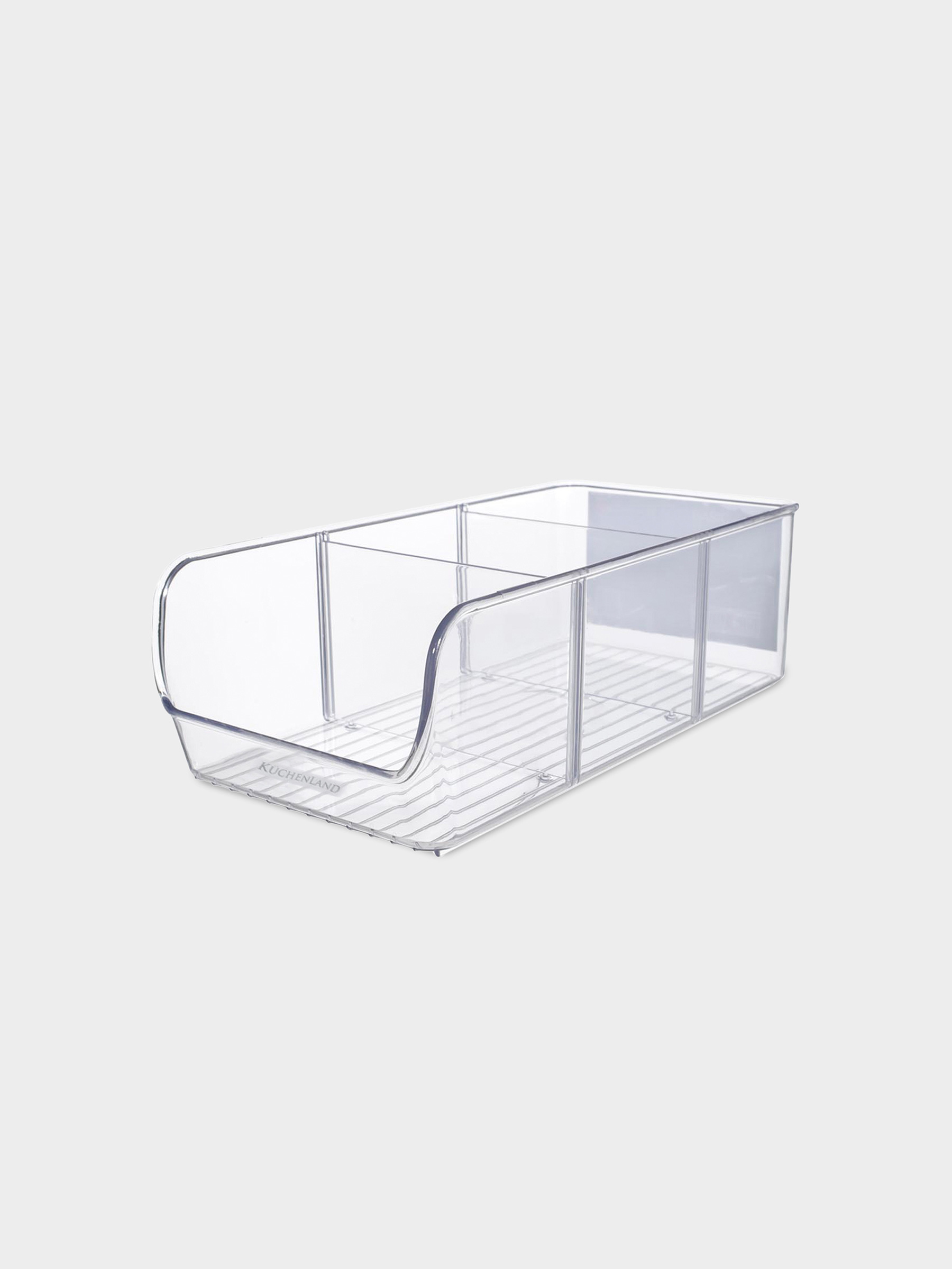Refrigerator organizer box, 27x14 cm, 3 units, plastic, Basic, image-0