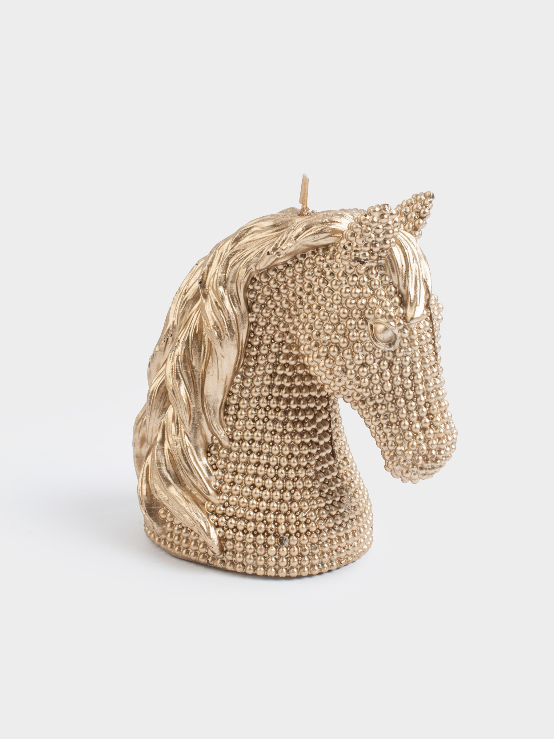 Candle, 11x12 cm, golden, Horse, Horse gold, image-1