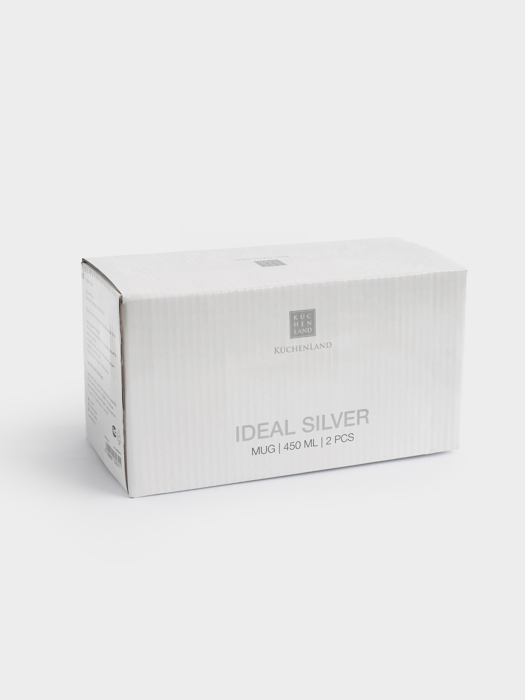 Mug, 450 ml, 2 pcs, porcelain F, white, Ideal silver, image-6