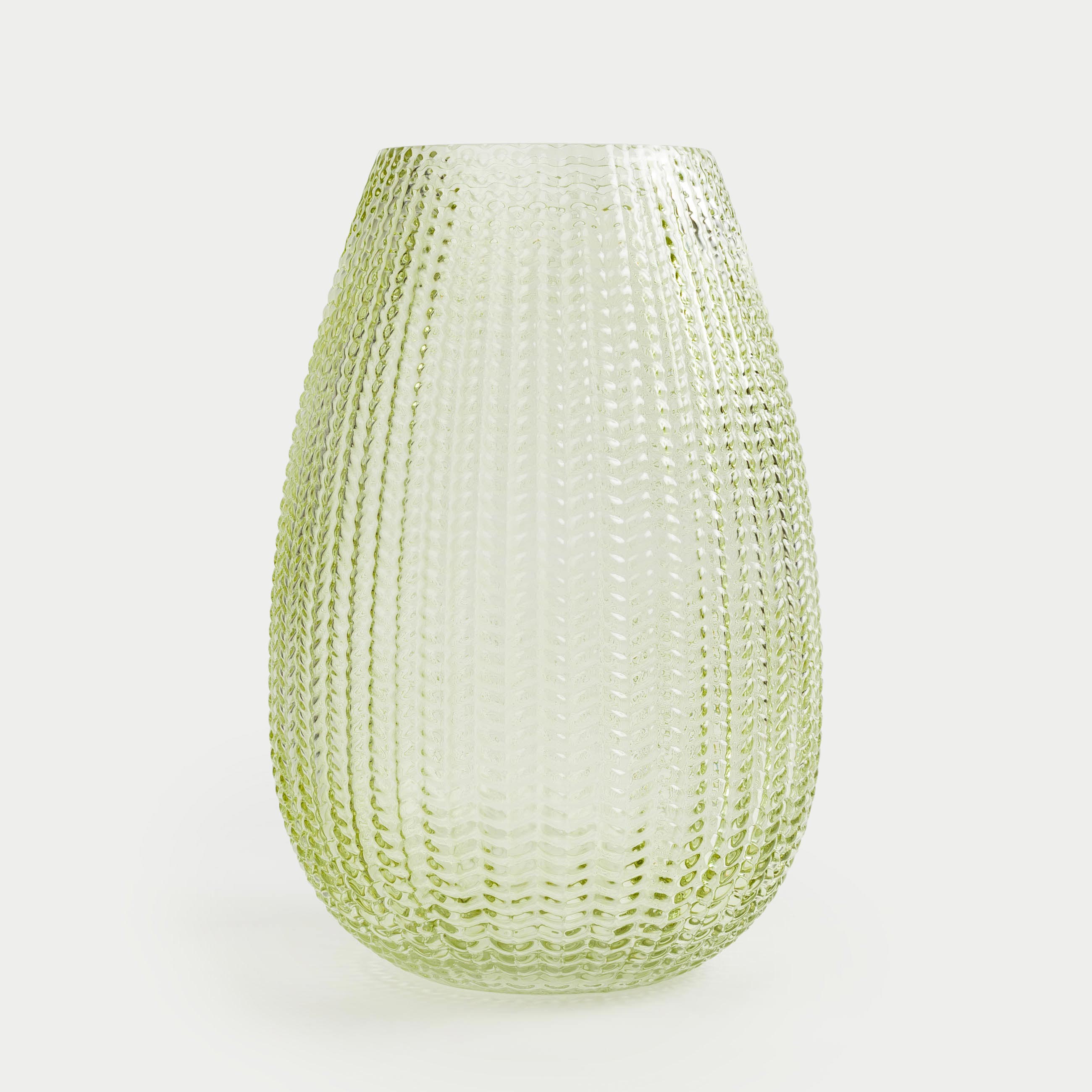 Flower vase, 26 cm, glass, green, Fantasy, image-2