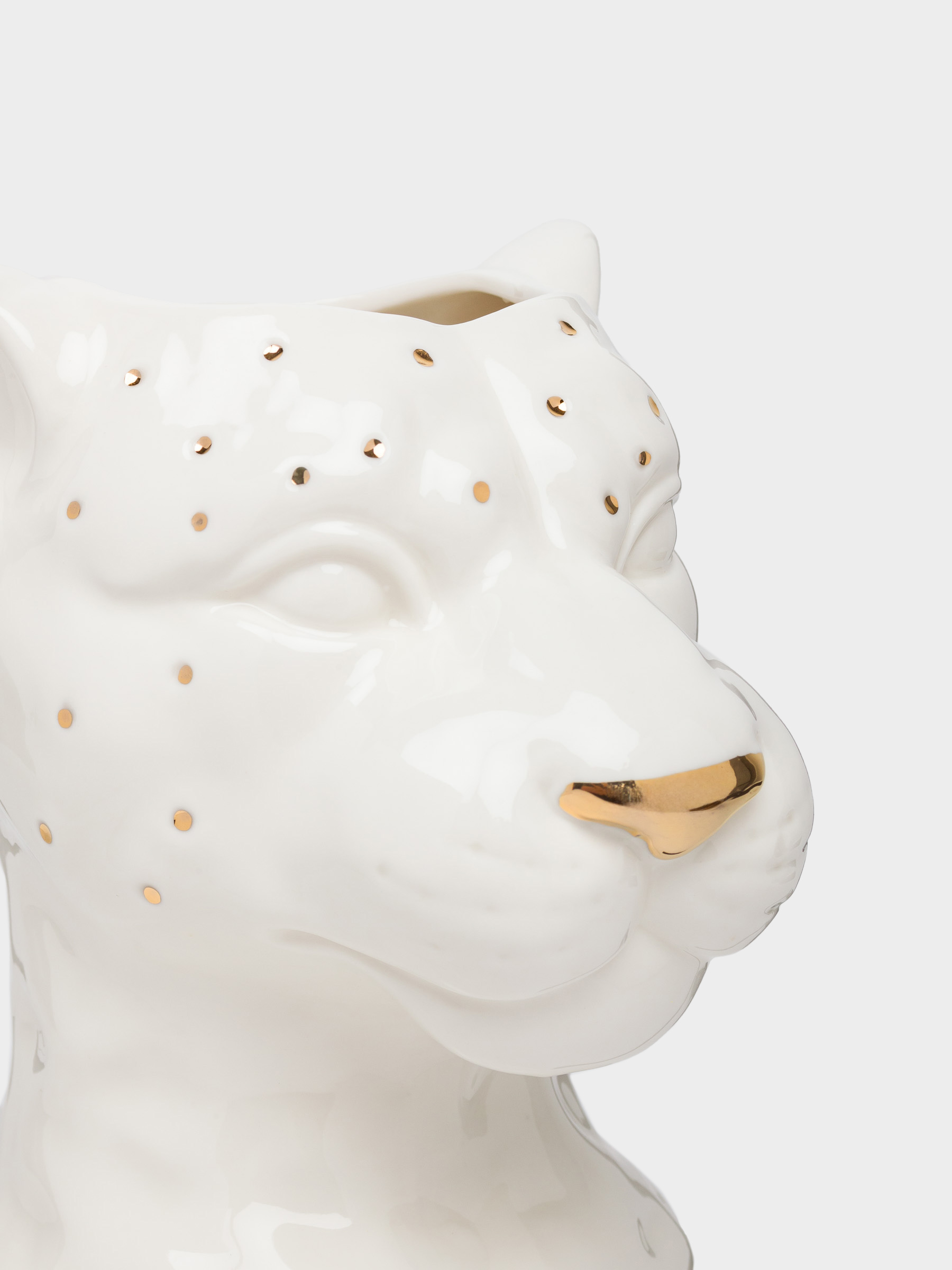 Kitchen accessories stand, 19 cm, porcelain P, milky gold, Panther, Panther, image-5