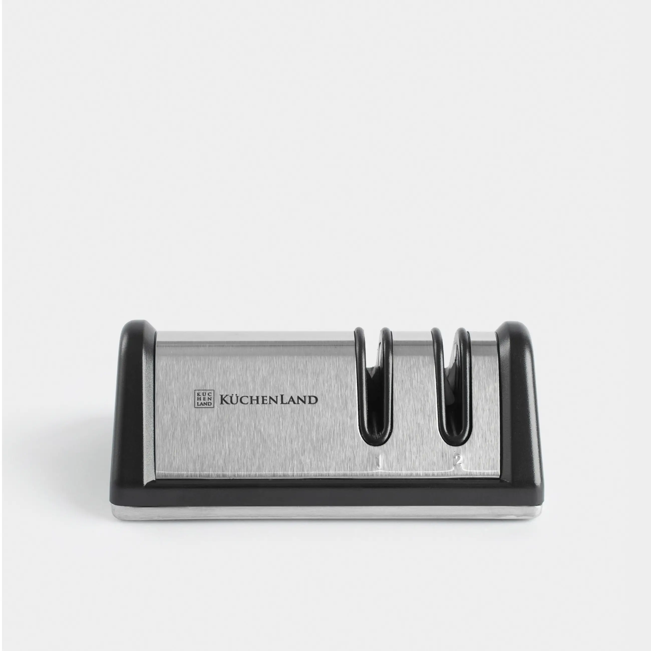 Knife Sharpener, 10 cm, 2-Stage sharpening, black, rhombus shaped, Accessories