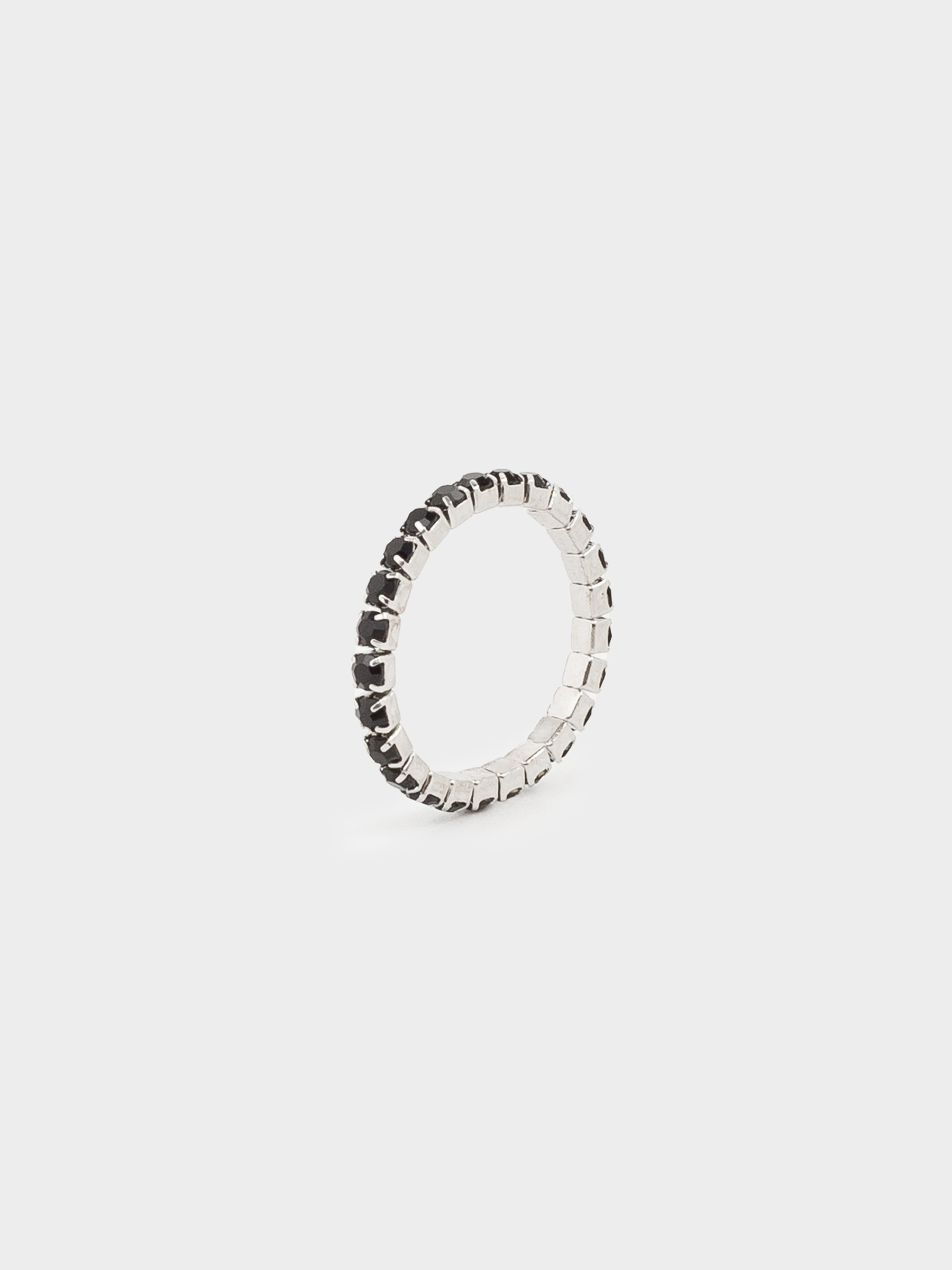 Set of rings, size S-M, 4 pcs, single size, metal / rhinestones, Crystals, Jewelry crystal