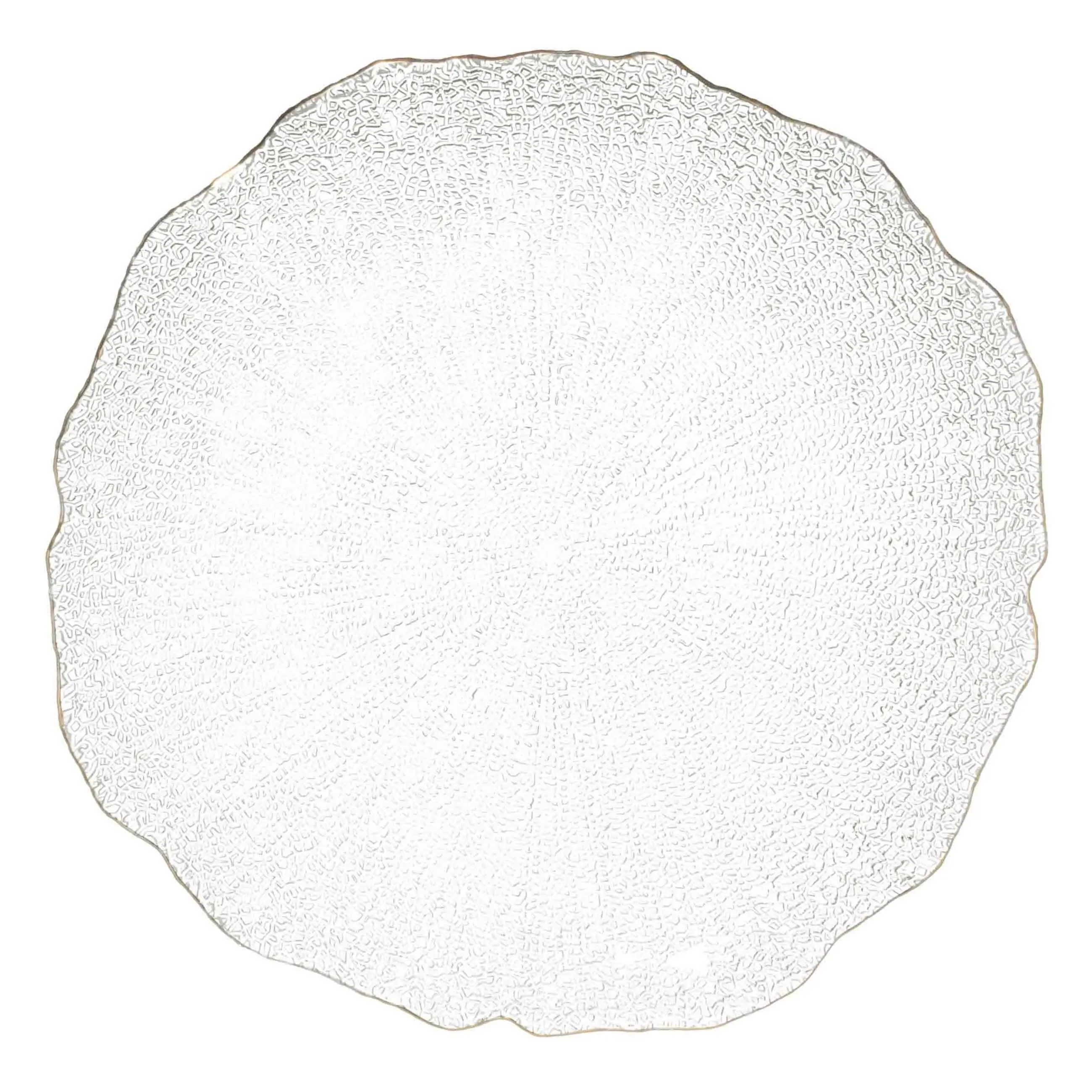 Dining plate, 27 cm, glass, with golden edging, Berg, image-0