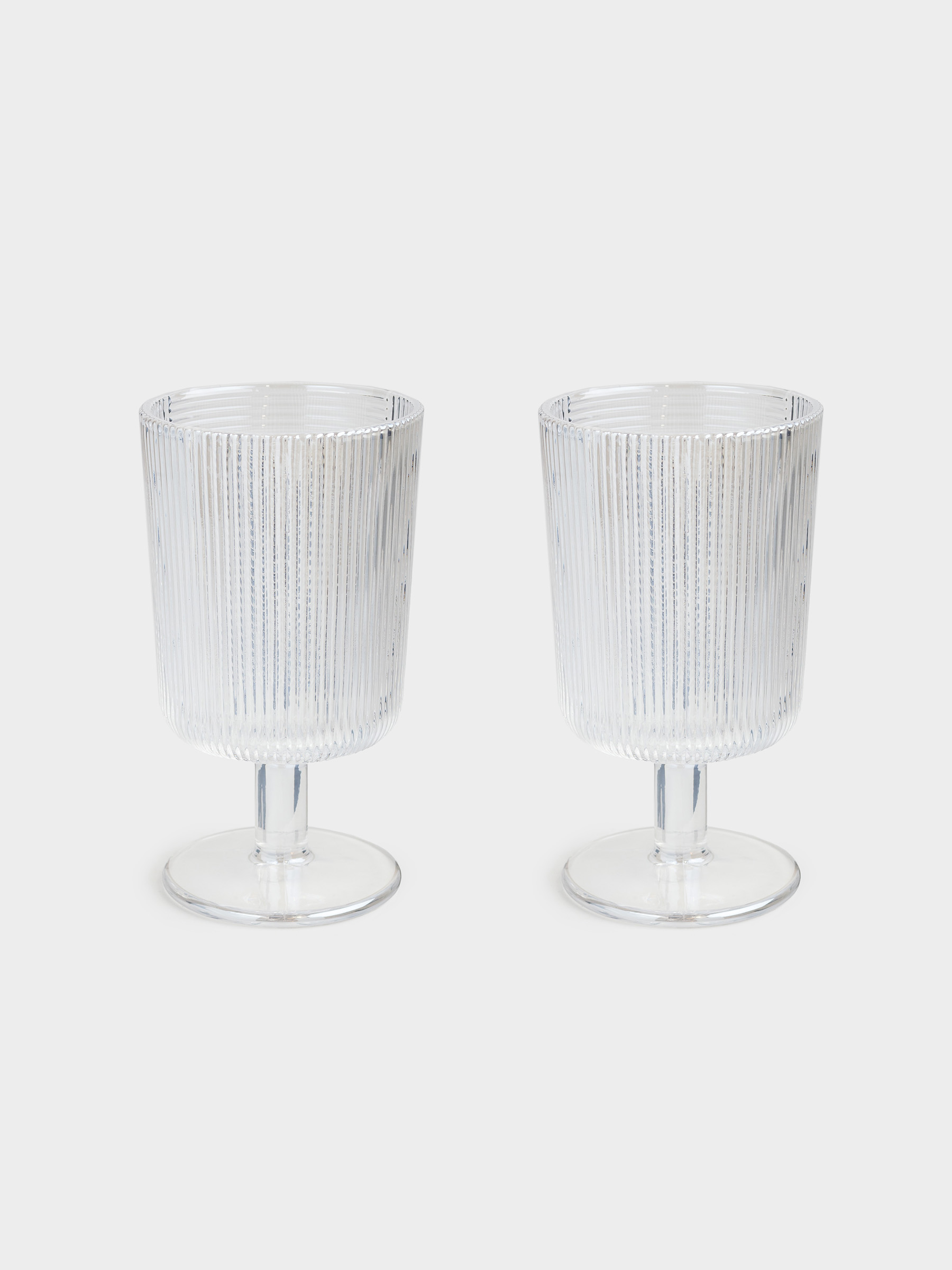 Drinking goblet glass, 260 ml, 2 pcs, glass R, color, pearl, Stripe, image-0