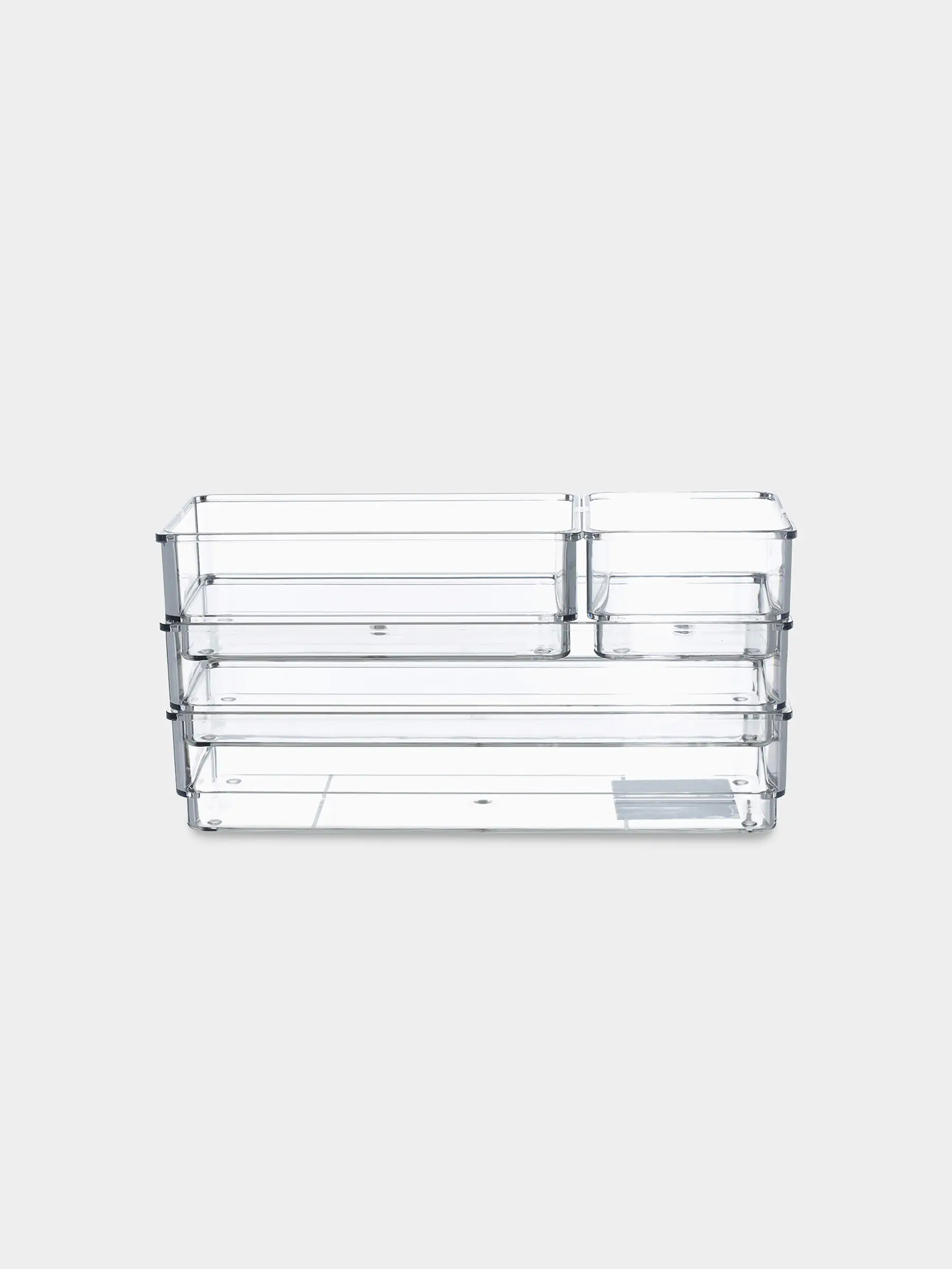 Set of organizer boxes, 4 pcs, plastic, Basic