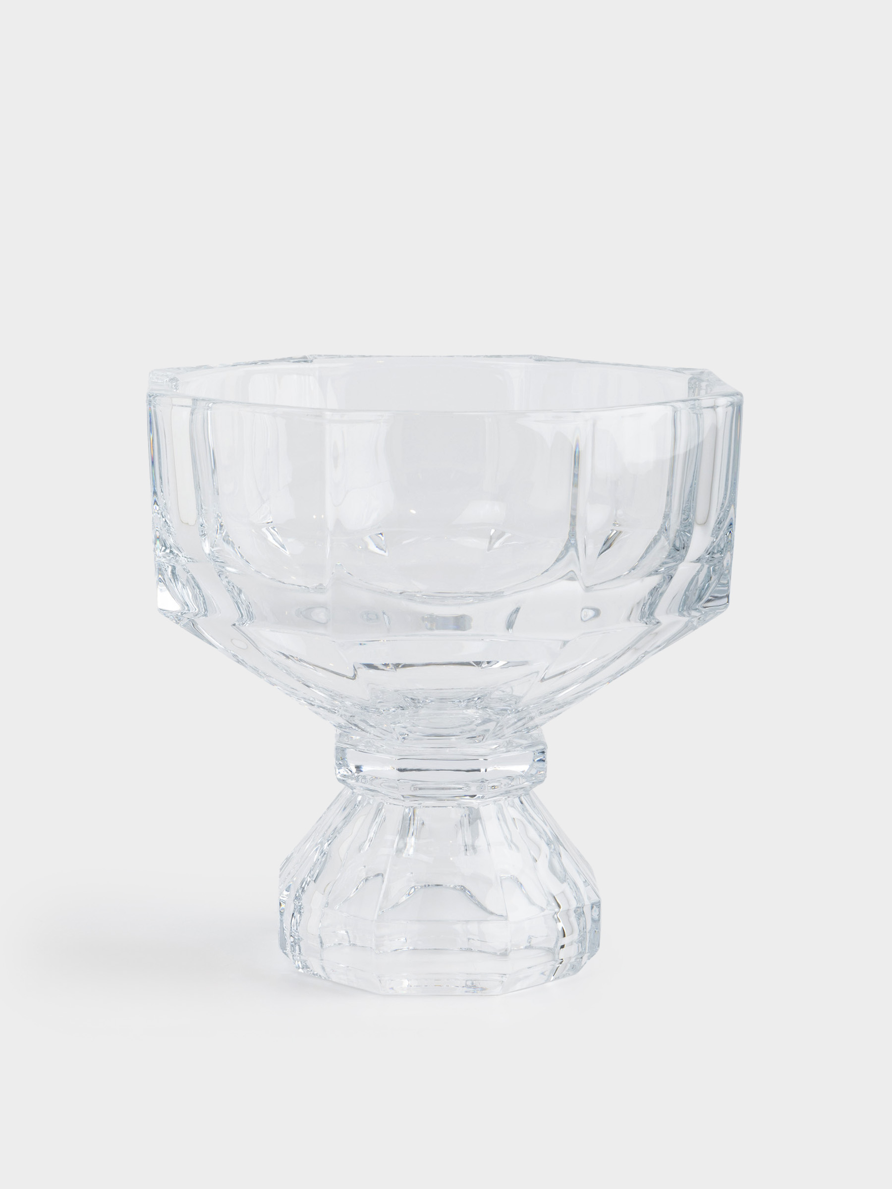 Fruit bowl, 22x23 cm, on a leg, glass, Edges, Terlano, image-0